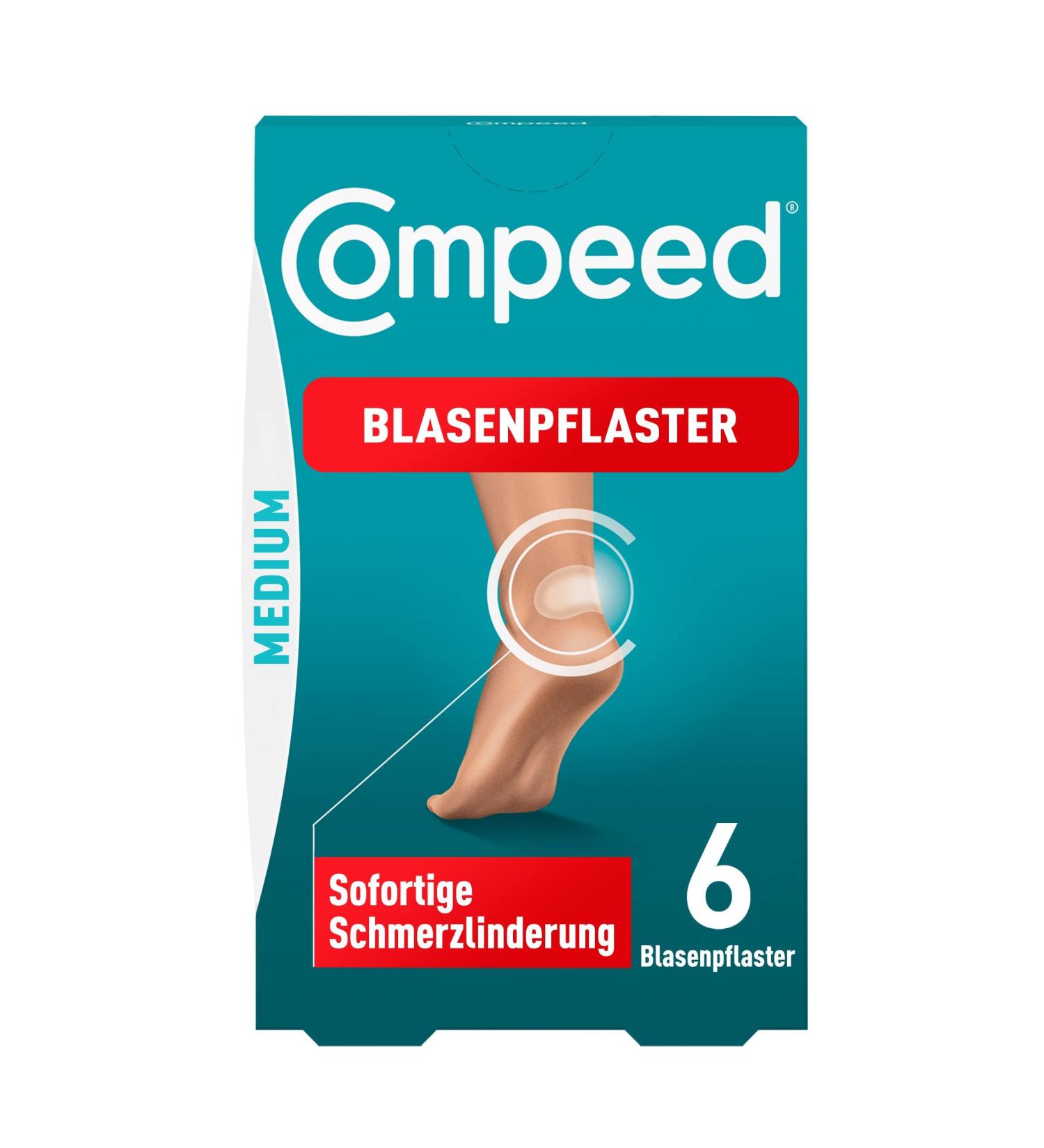 Compeed Blister Plaster Medium - Hydrocolloid Heel Blister Protection Pack of 6 | Fast International Shipping - Buy Online on GoSupps.com