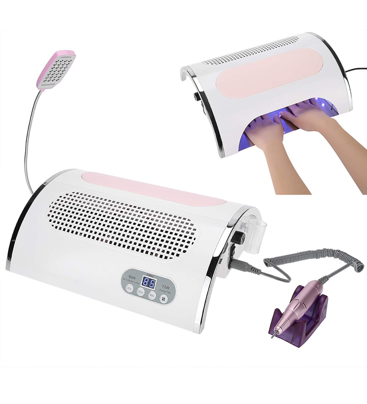 Salmue 3 in 1 Nail Dryer Vacuum Cleaner & Manicure Tool Set - UV Lamp, Dust Extraction, LED Light - Ideal for Gel Nails - Buy Online on GoSupps.com