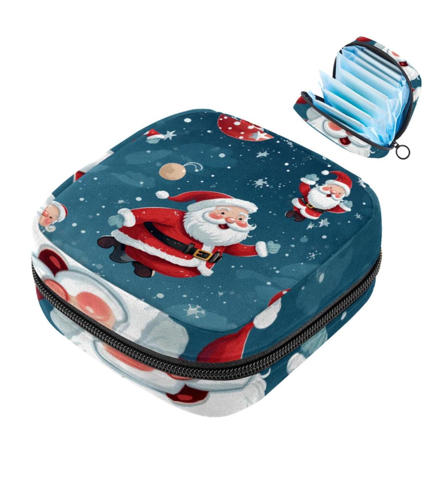MUOOUM Christmas Snowflake Pattern Bandage Storage Bag for Menstruation Pads & Menstrual Cups Portable Zipper Pocket for Teen Girls & Women - Buy Online on GoSupps.com