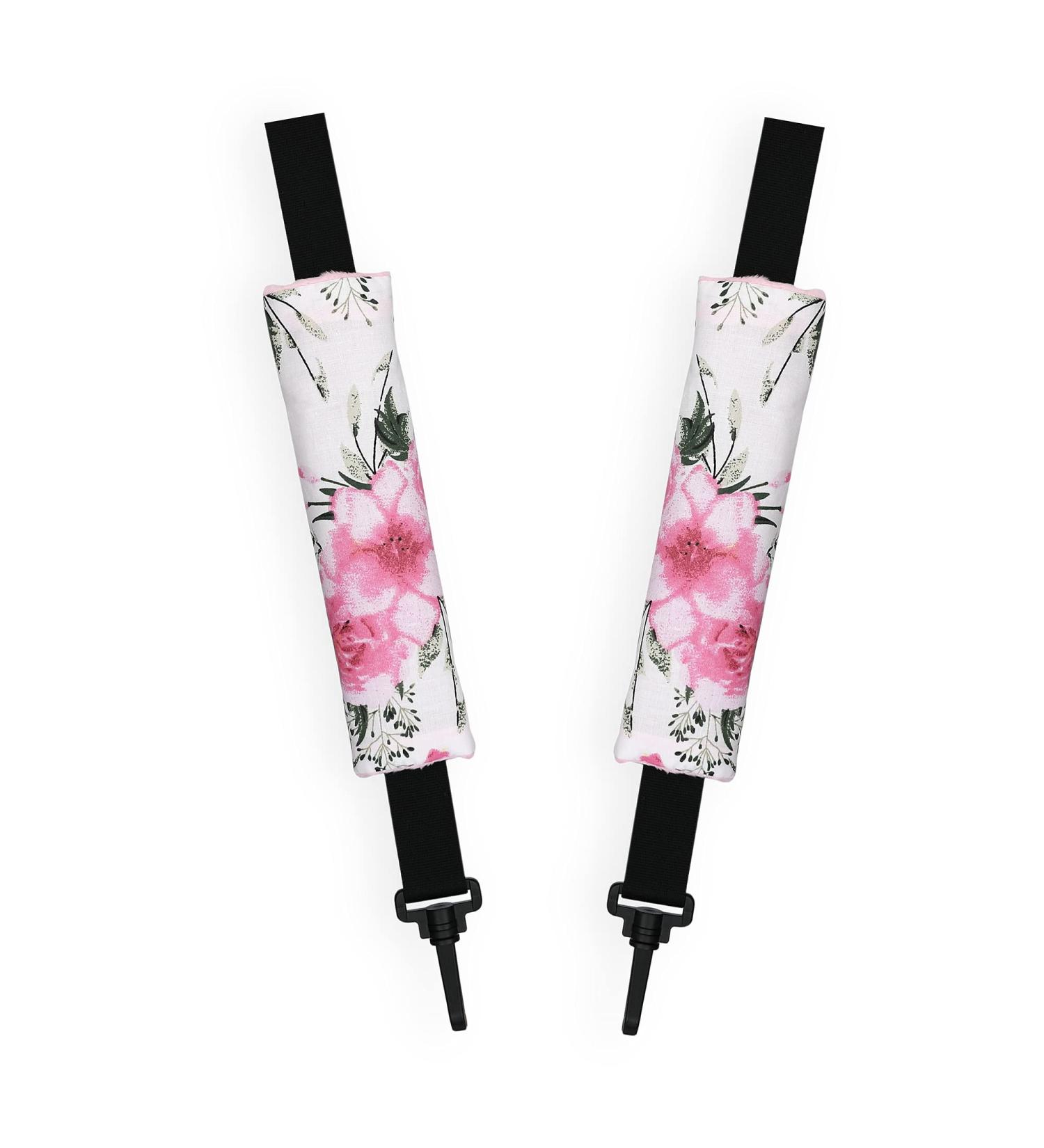 Universal Reversible Harness Seat Belt Strap Covers - Set of 2 (Roses/Pink) - Buy Online on GoSupps.com