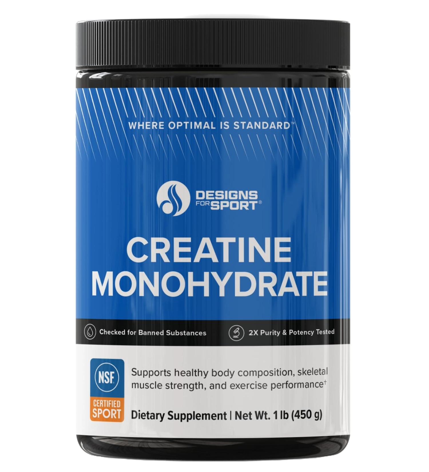 Buy NSF Certified Creatine Monohydrate Powder - Supports Muscle Recovery & Strength | 1 lb (90 Servings) - Fast International Shipping - Buy Online on GoSupps.com