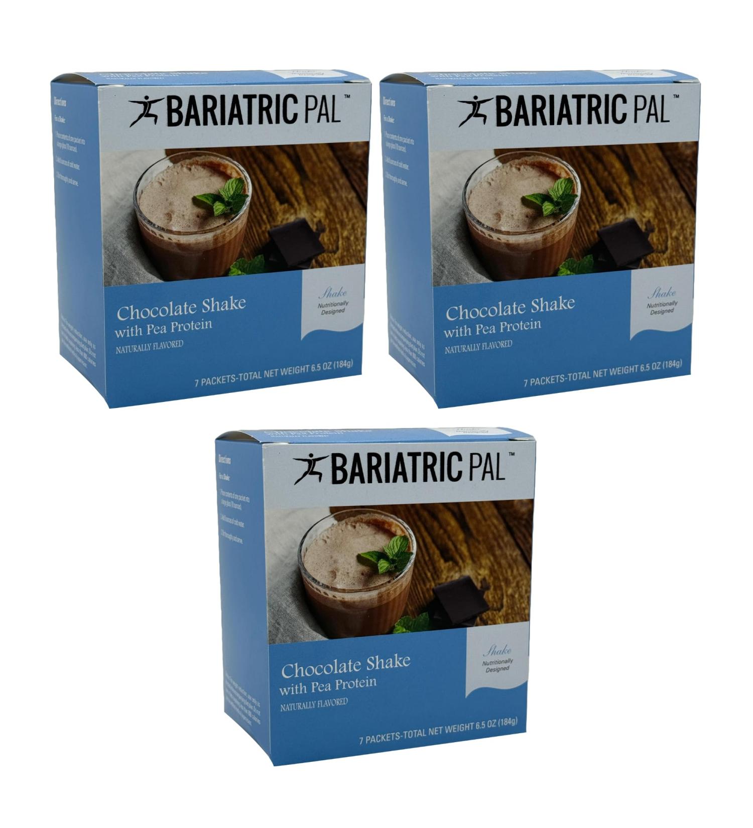 BariatricPal 15g Pea Protein Dairy-Free Shake - Chocolate (3-Pack) - Buy Online on GoSupps.com