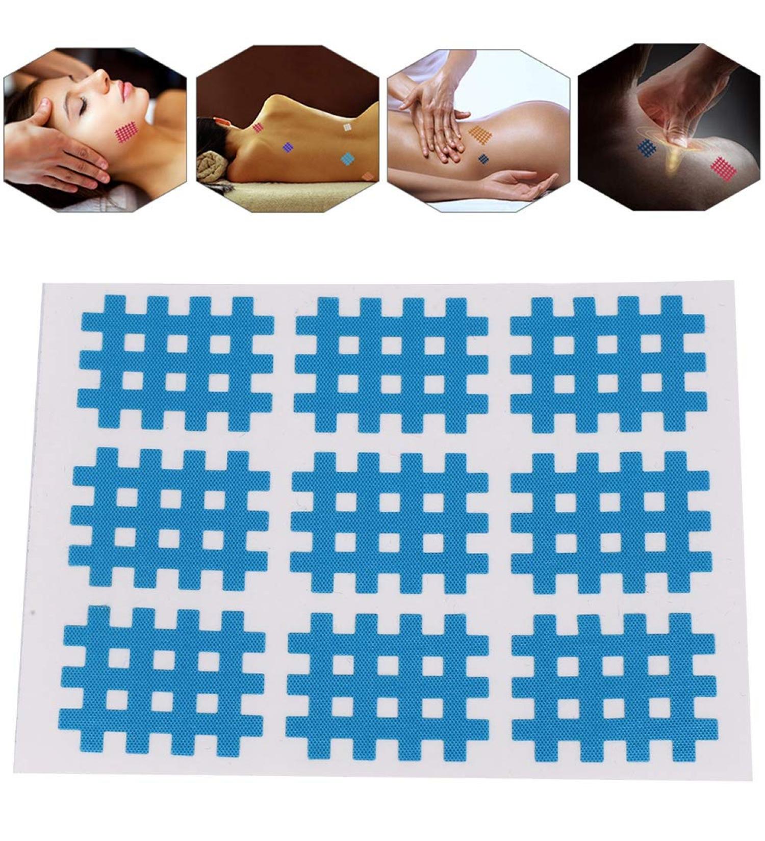 Buy Sport Muscle Tape - Kinesiology Recovery Tape (1 Piece 9 Stickers) - Elastic Physical Therapy Tape - Light Blue for Optimal Support - Buy Online on GoSupps.com