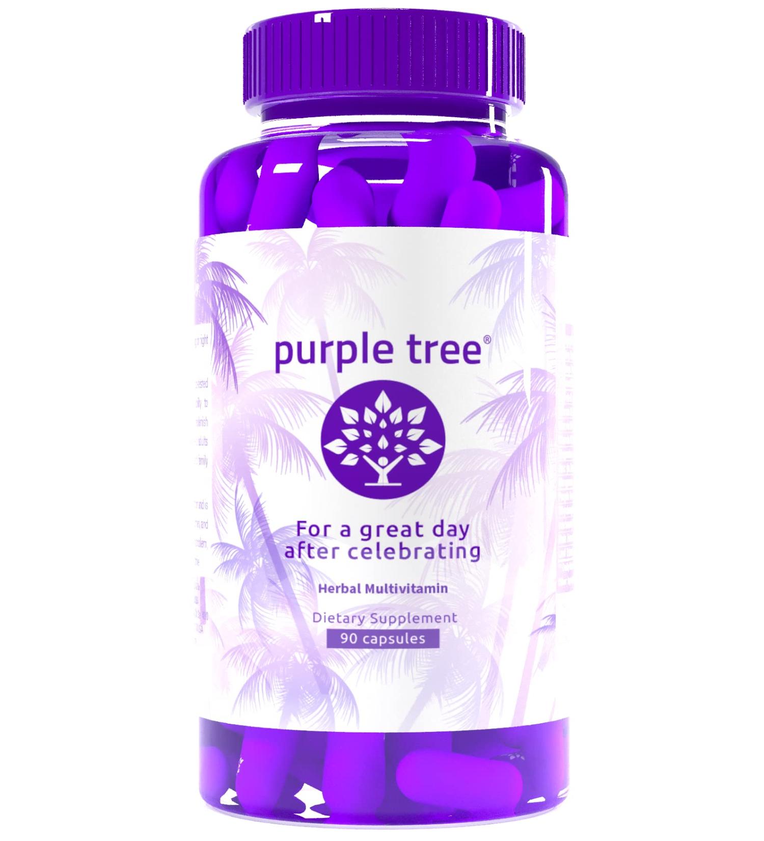 Purple Tree Celebration Recovery Pills - DHM, Milk Thistle, Electrolytes, Vitamin B - 90 Pills for Better Mornings, Happy Liver & Rapid Hydration - Buy Online on GoSupps.com