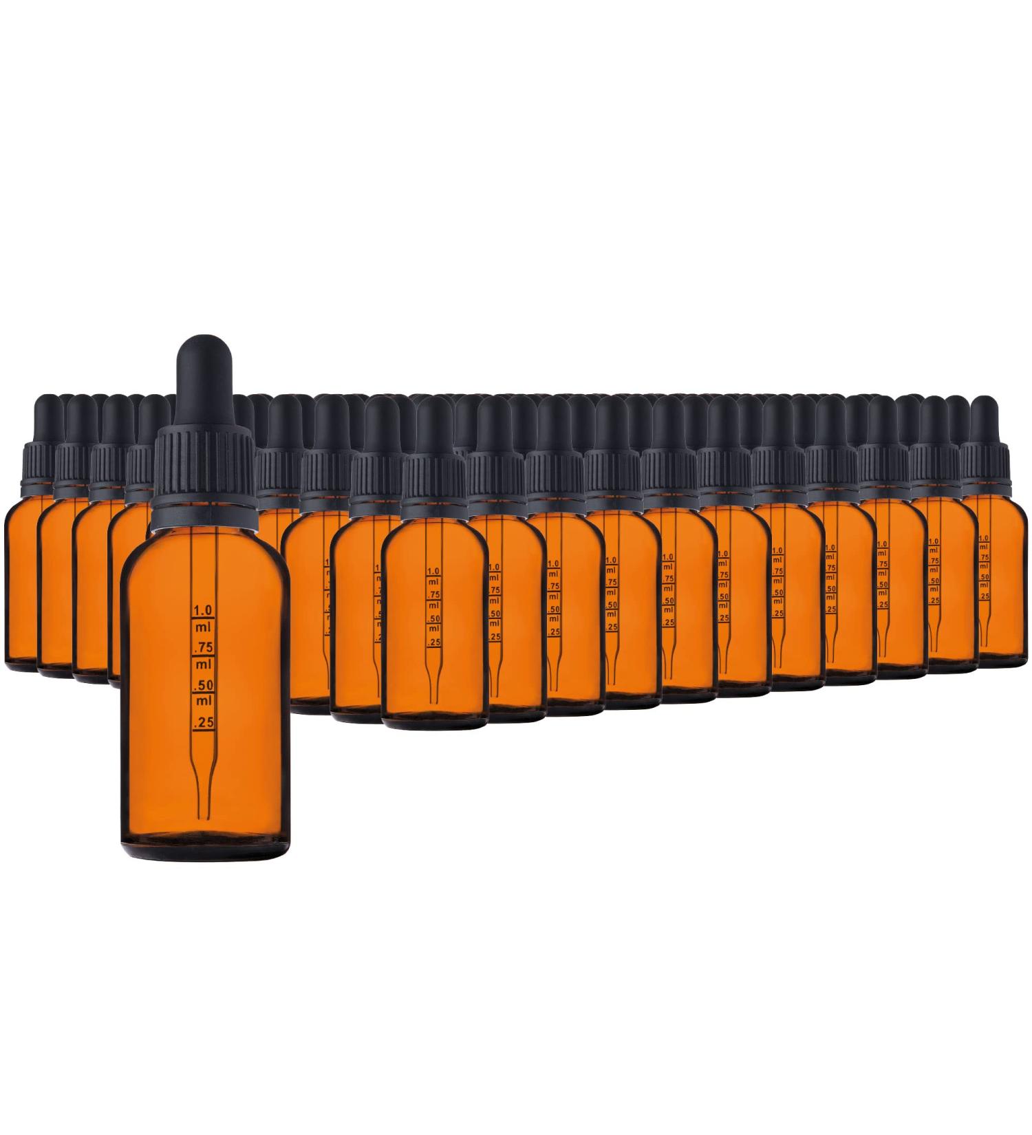 Handsunity 30ml Amber Glass Pipette Bottles Set - 5 Accessories Pharmacy Quality International Shipping - Buy Online on GoSupps.com