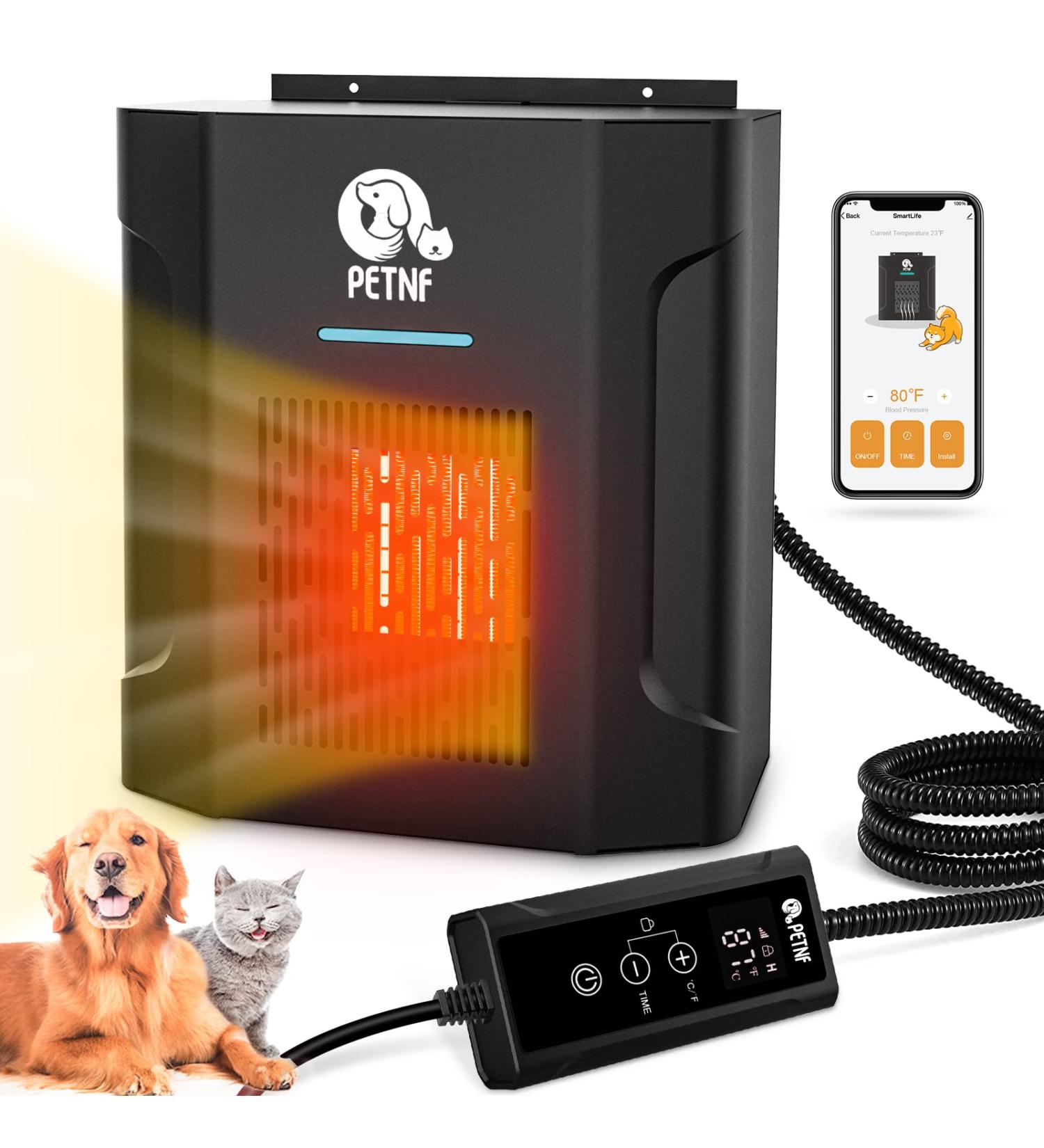 300W Dog House Heater with Thermostat & App Control | Outdoor Pet Heater with Adjustable Temp & Timer | Safe & Easy to Install - Buy Online on GoSupps.com