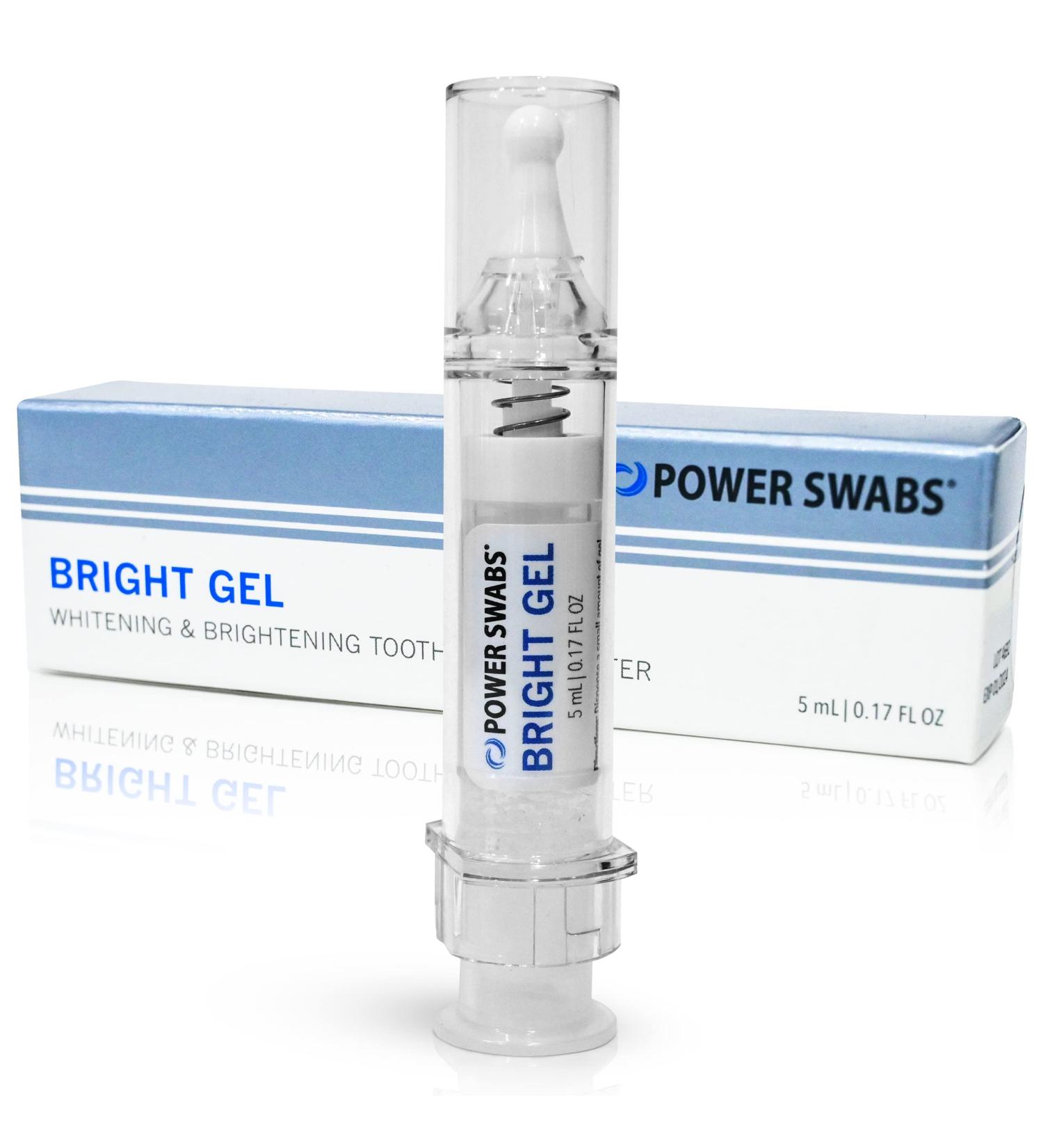 Power Swabs Bright Gel - Gentle Teeth Whitening Treatment | Dentist Formulated Stain Remover | Professional Brightening Gel - Buy Online on GoSupps.com