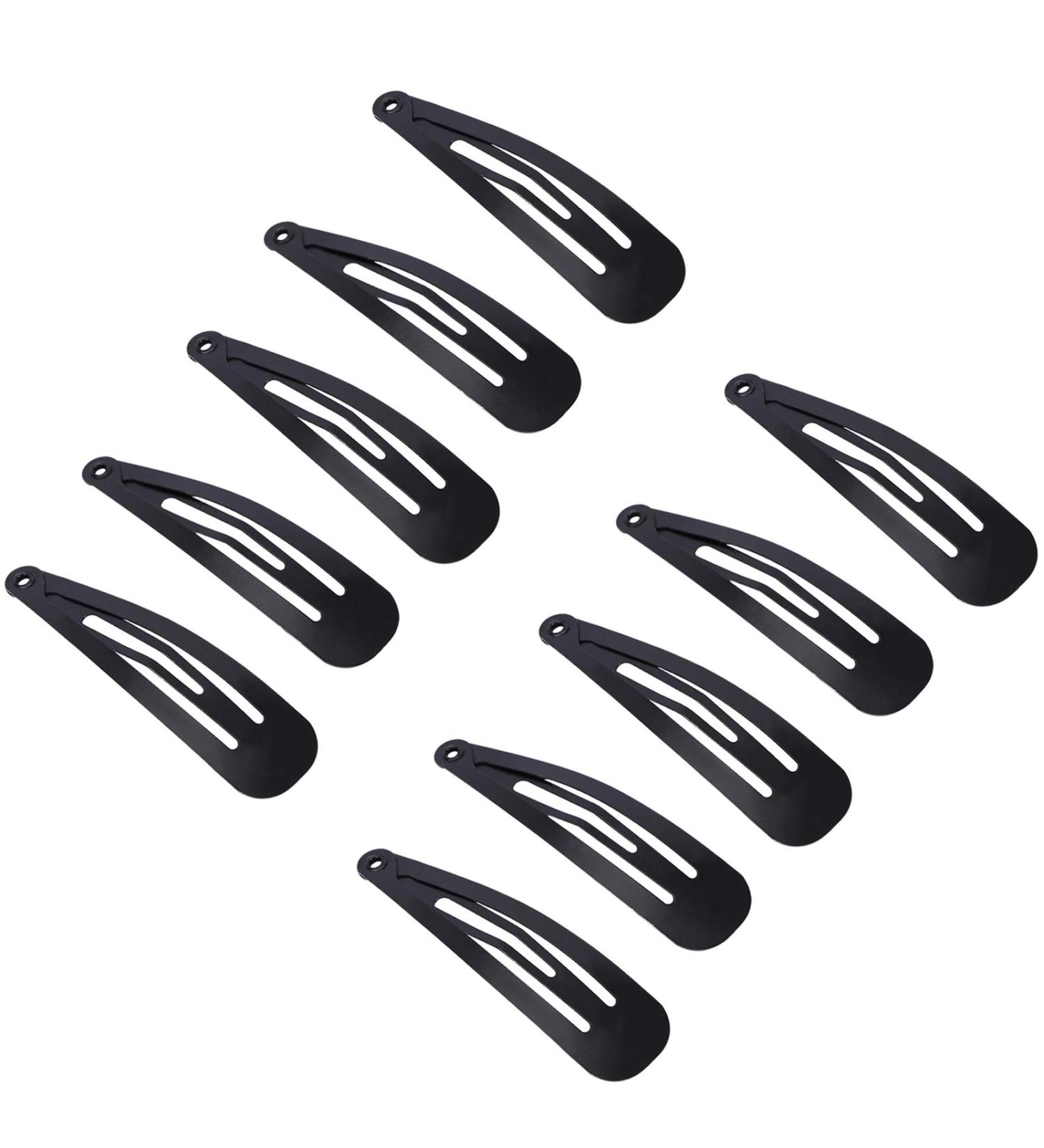 50 Pieces Black Hair Clips - 5cm Metal Hair Accessories for Girls & Children - Perfect for Every Hairstyle - Buy Online on GoSupps.com