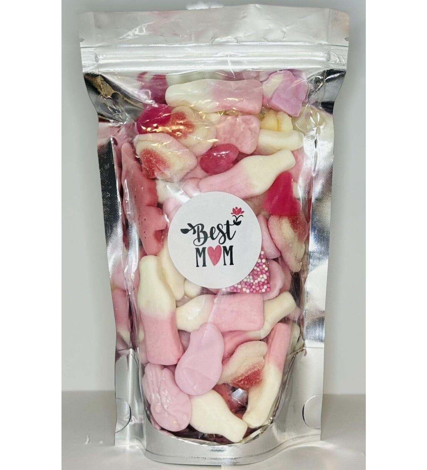 Best Mum Pink Filled Pick N Mix Sweet Treat Pouch Birthday Present Gift Mothers Day 200g - Buy Online on GoSupps.com