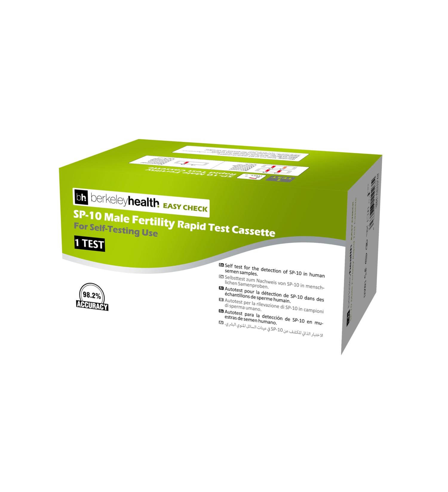 Berkeley Health Easy Check SP-10 Male Fertility Test Kit | Detect Acrosomal Protein SP-10 for Sperm Concentration | Fast, Accurate & Easy Self Test | 1 Test - Buy Online on GoSupps.com