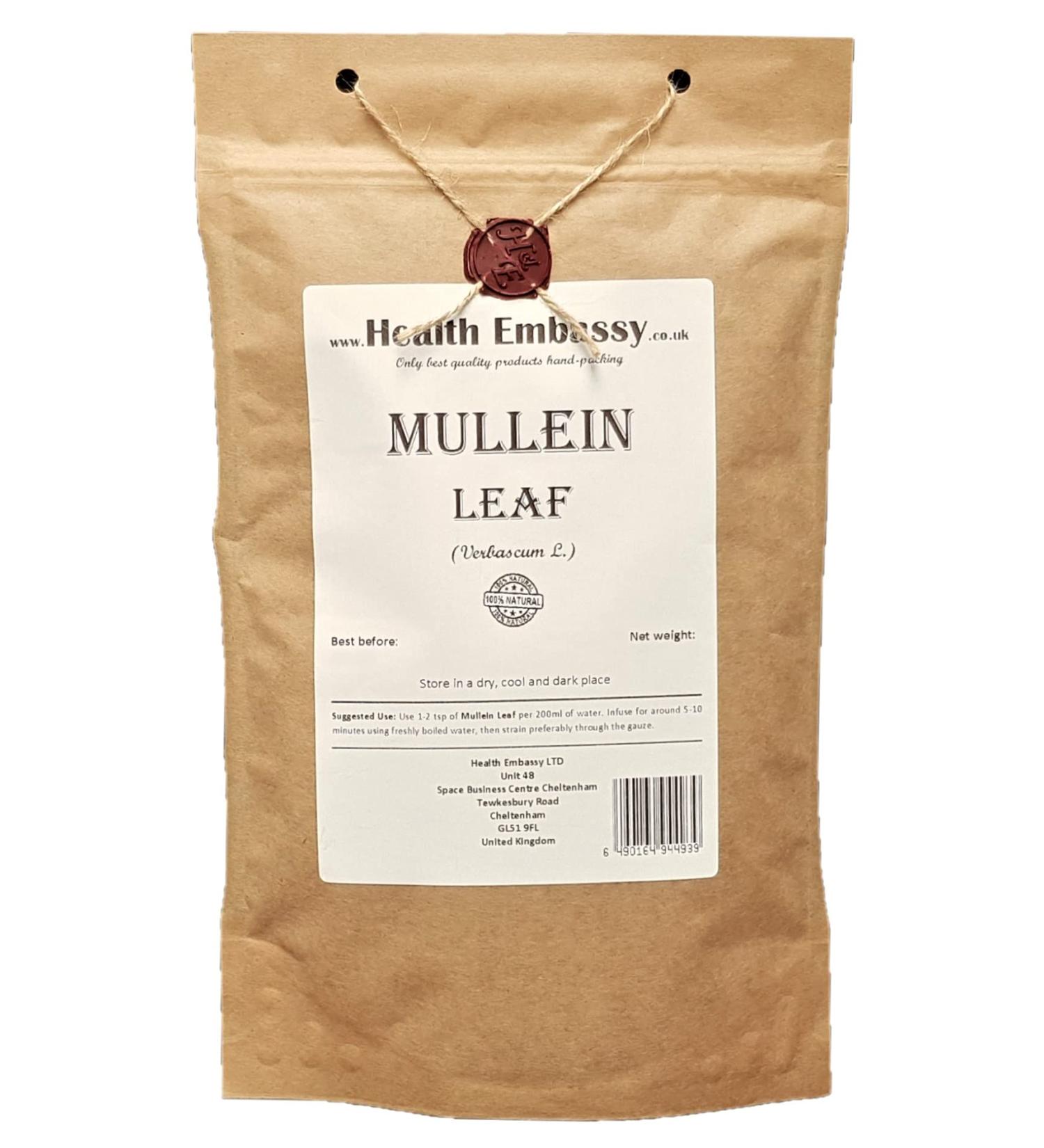 Health Embassy Mullein Leaf Tea | Mol ne Feuille Tisane | Verbascum L| Loose Herbal Tea (100g) - Buy Online on GoSupps.com