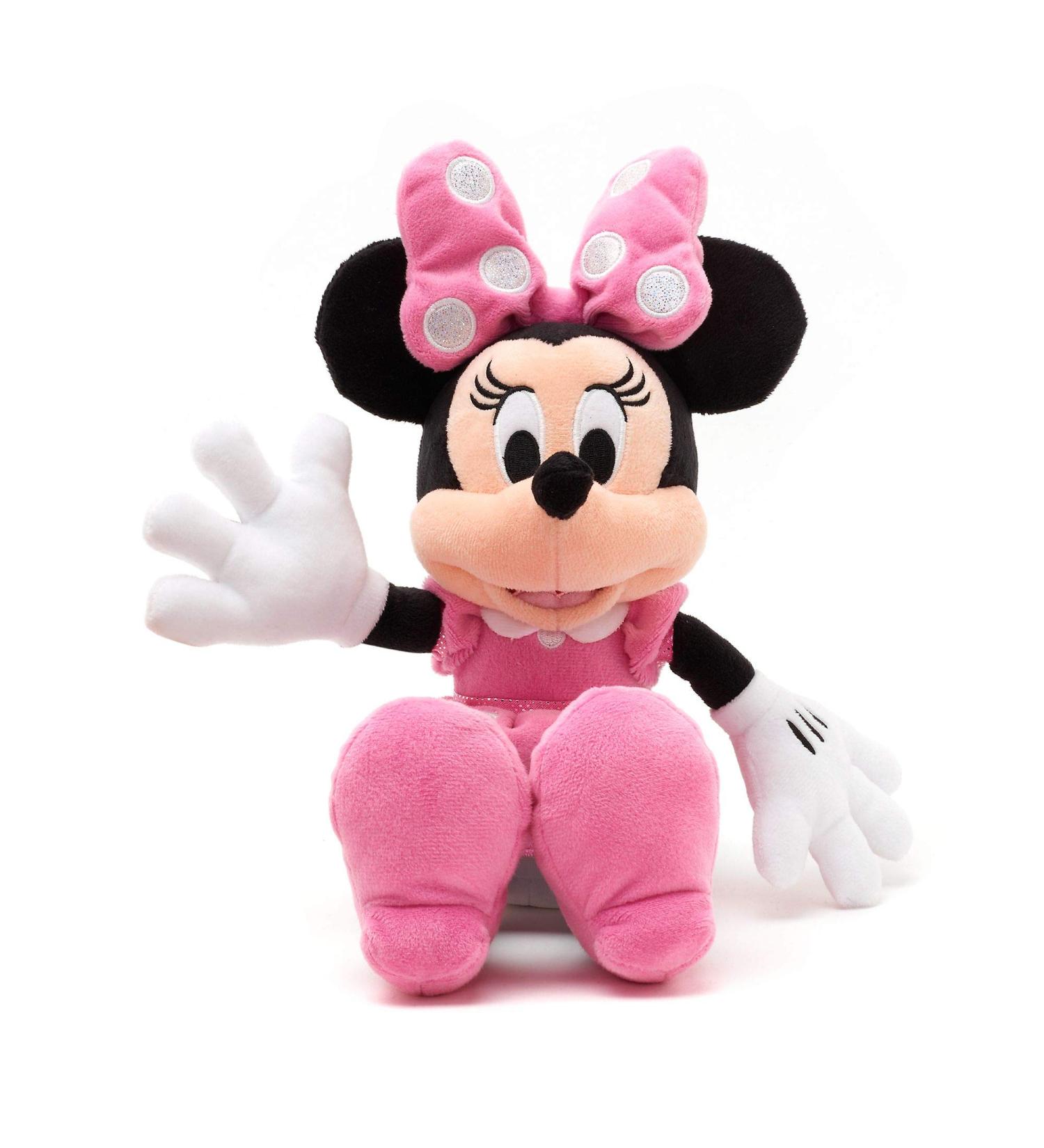 Disney Store Minnie Mouse 33cm Plush Toy in Pink Polka Dot Dress - Cuddly Character for All Ages - Buy Online on GoSupps.com
