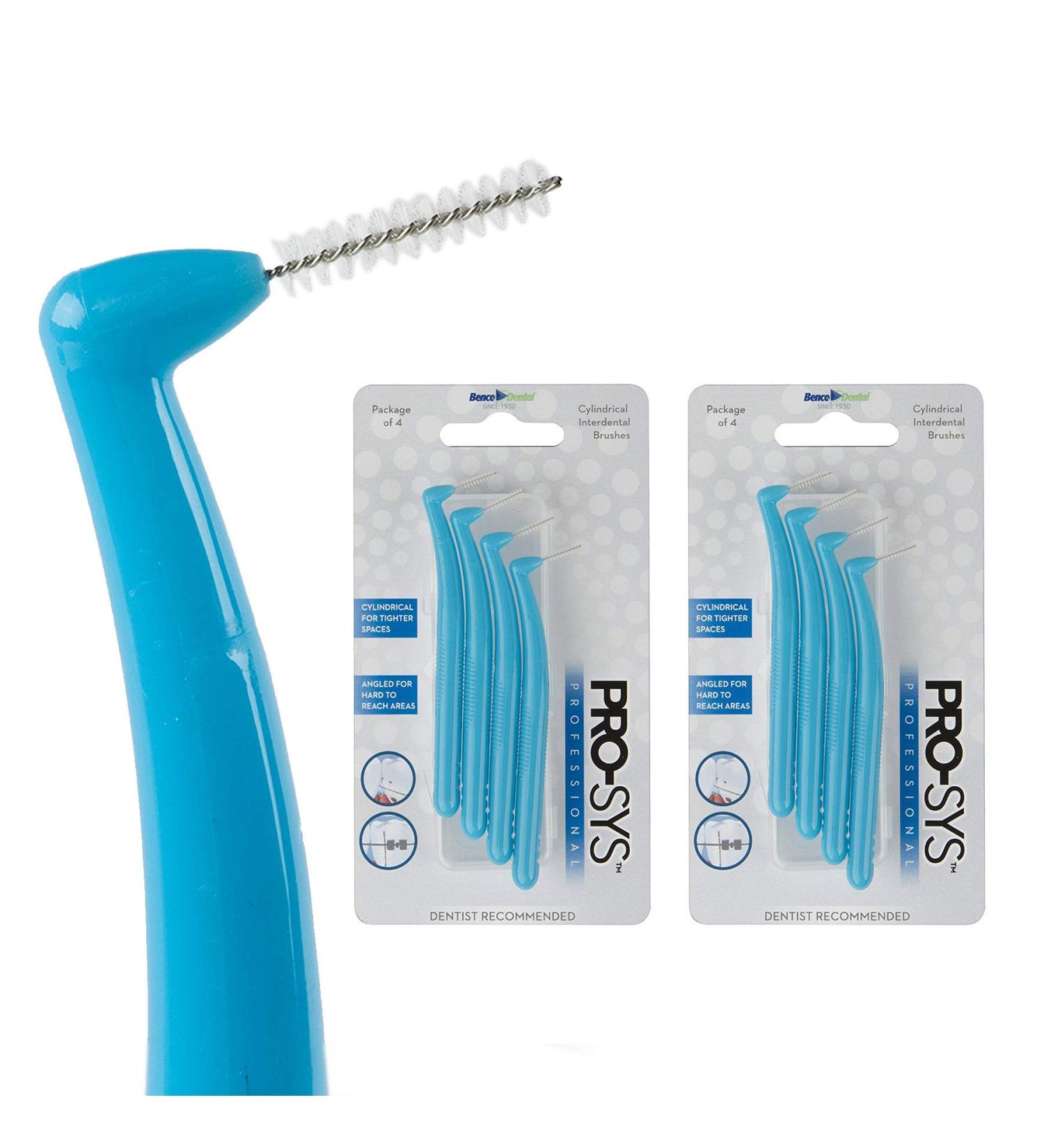 PRO-SYS Interdental Brush Narrow Spaces Proxy Brush - 8 Brushes - Dupont Bristles - 9 Piece Set - Buy Online on GoSupps.com