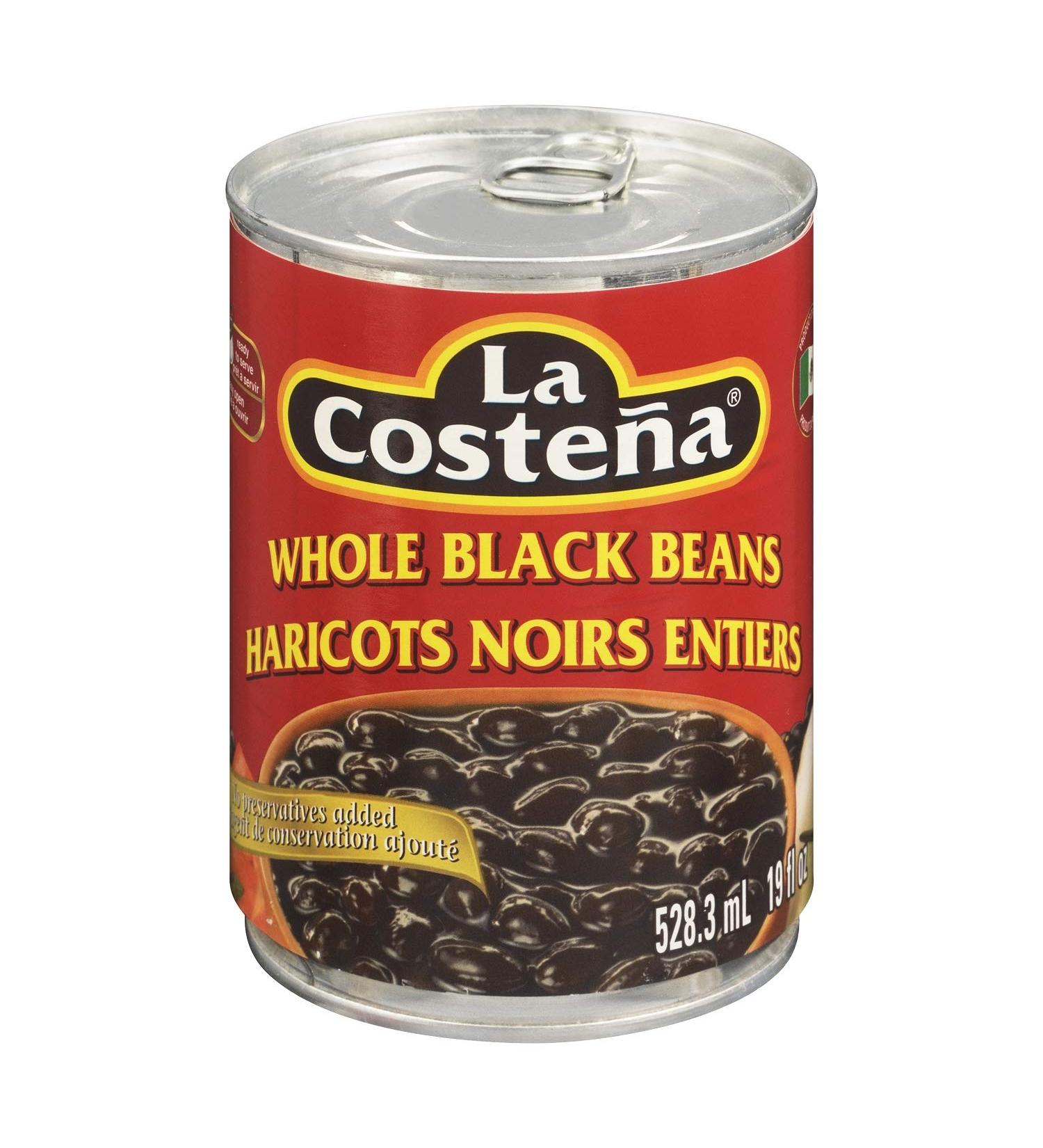 La Costena Whole Black Beans 528.3 ml (Pack of 1) - Package May Vary