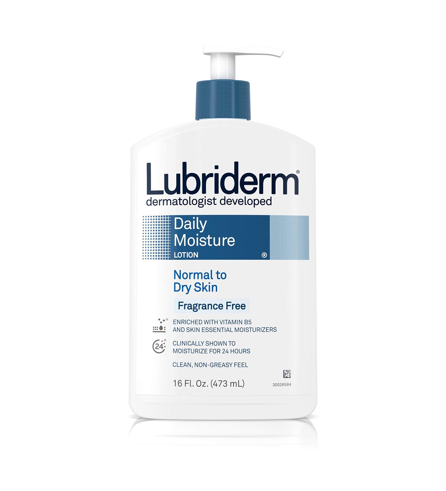 Buy Lubriderm Daily Moisture Lotion 16 oz - Fragrance Free Body Lotion for Normal to Dry Skin - International Shipping Available - Buy Online on GoSupps.com