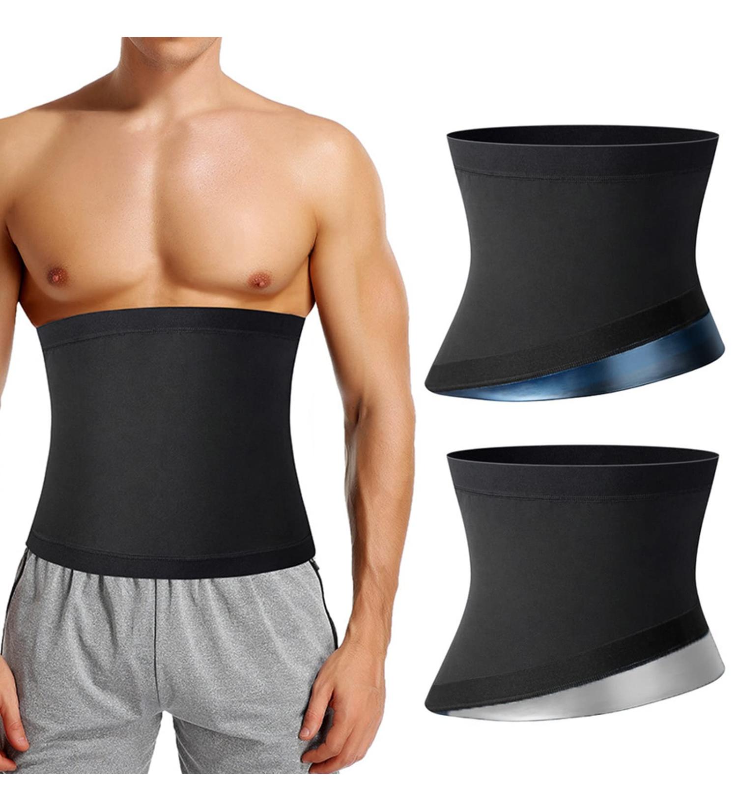Smavles Abdominal Belt - Sauna Sweat Waist Trainer for Men & Women | 2pcs Fitness Girdle for Weight Loss & Waist Training - Buy Online on GoSupps.com