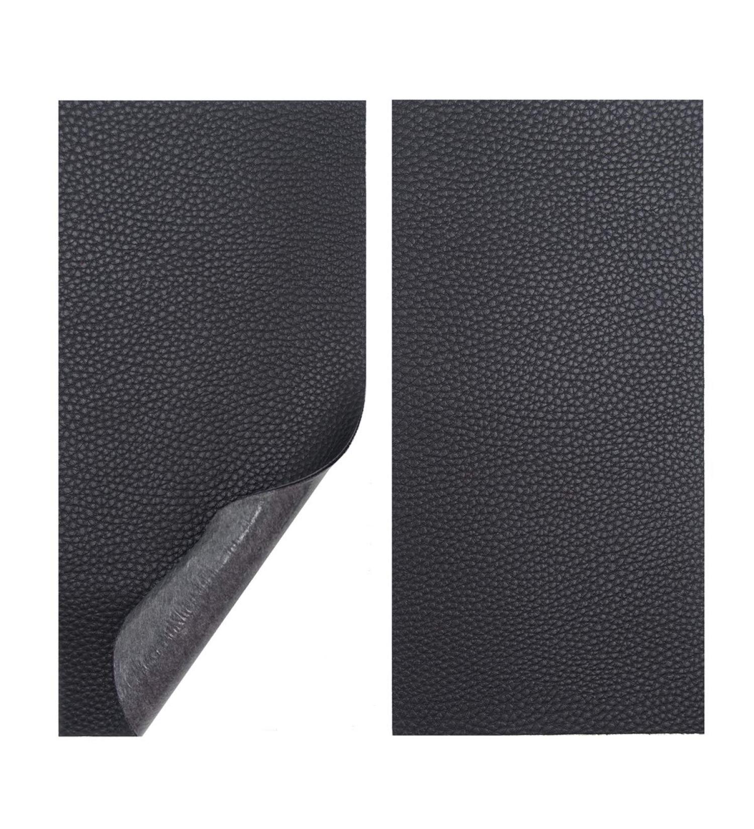 Vowcarol Leather Repair Kit for Couches and Cars - 2 PCS Black Super-Thin Vinyl Patches | Leather Repair Solution - Buy Online on GoSupps.com