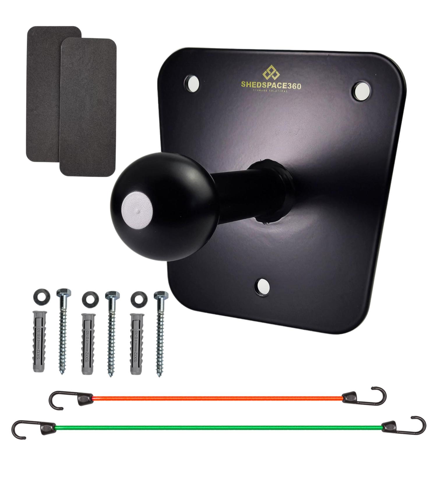 Bicycle Rack Wall Bracket | Shedspace360 | Matt Black Bike Rack Rear Carrier for Garage | International Shipping Available - Buy Online on GoSupps.com