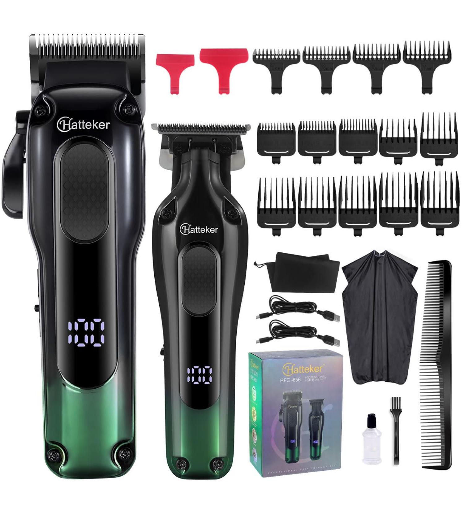 Buy Hatteker Professional Hair Clippers for Men | Cordless Clippers & Trimmers Set | Rechargeable Beard Trimmer - International Shipping Available - Buy Online on GoSupps.com