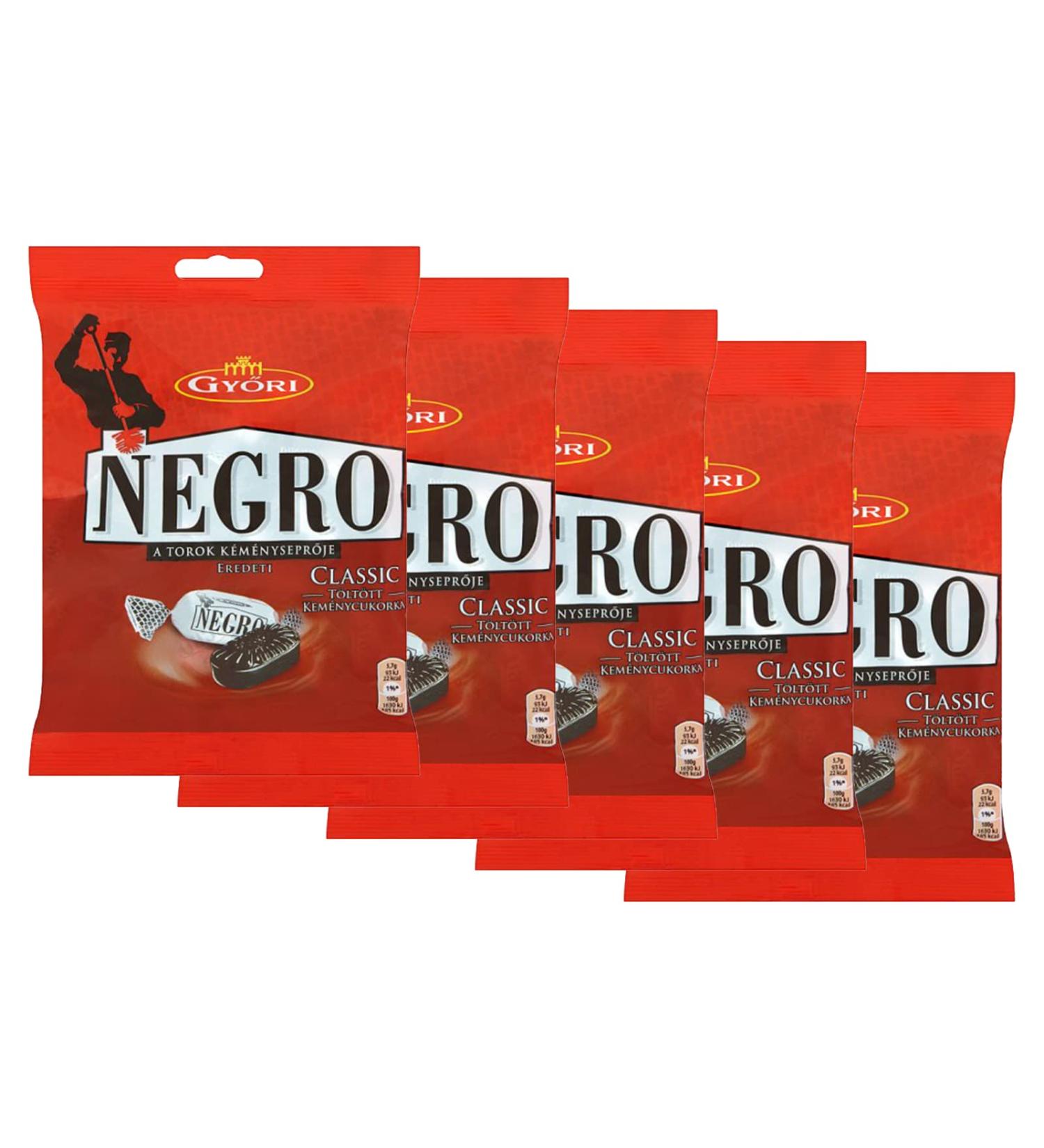 Gyori Edes Negro Classic Menthol Candy 79 g Pack of 5