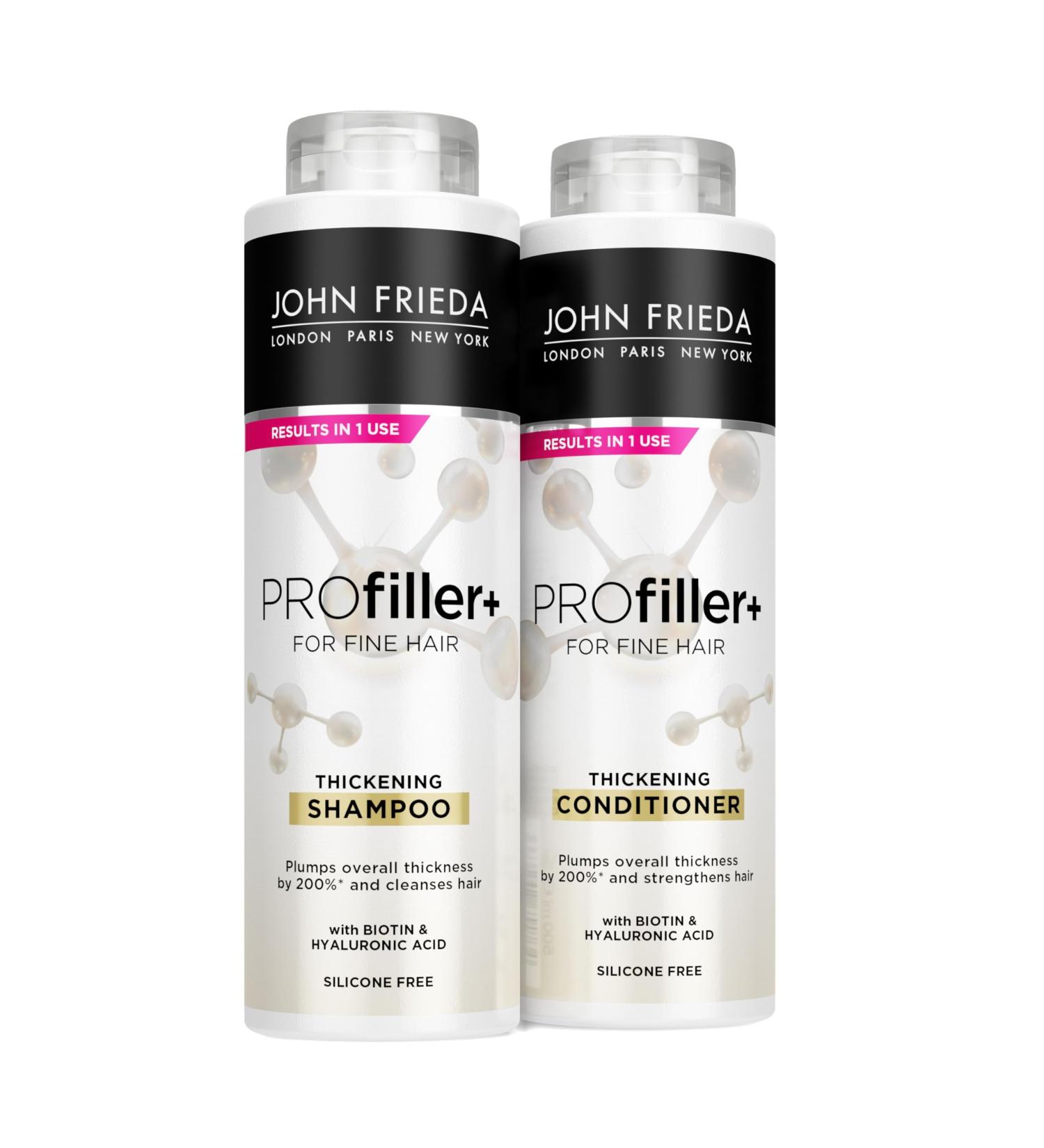 John Frieda ProFiller+ Thickening Shampoo and Conditioner 500ml Duo Pack - Buy Online on GoSupps.com