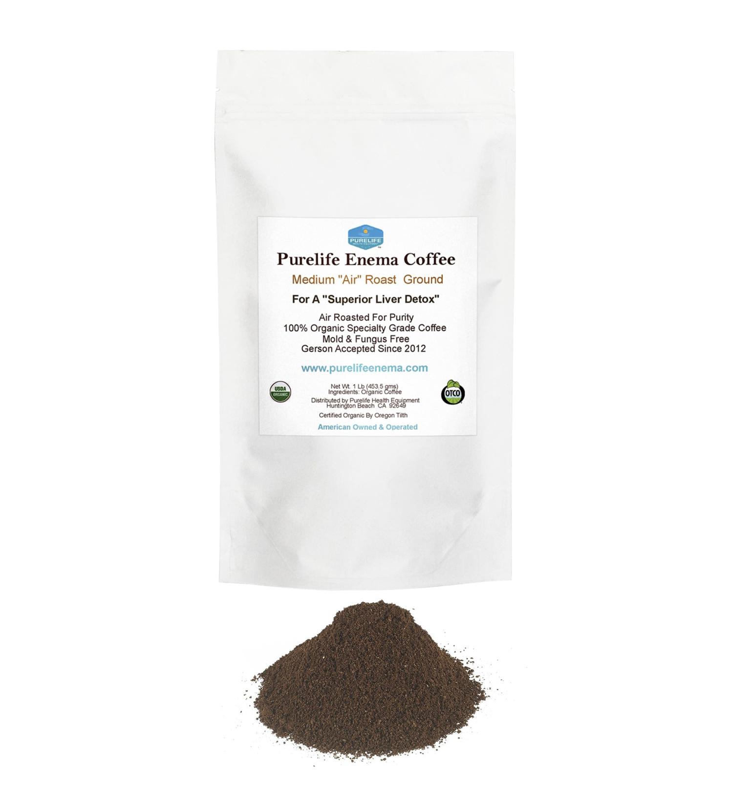 Organic Gerson Specific Enema Coffee 1 lb - Mold & Fungus Free - Air Roasted Medium - American Owned (2012) - Buy Online on GoSupps.com
