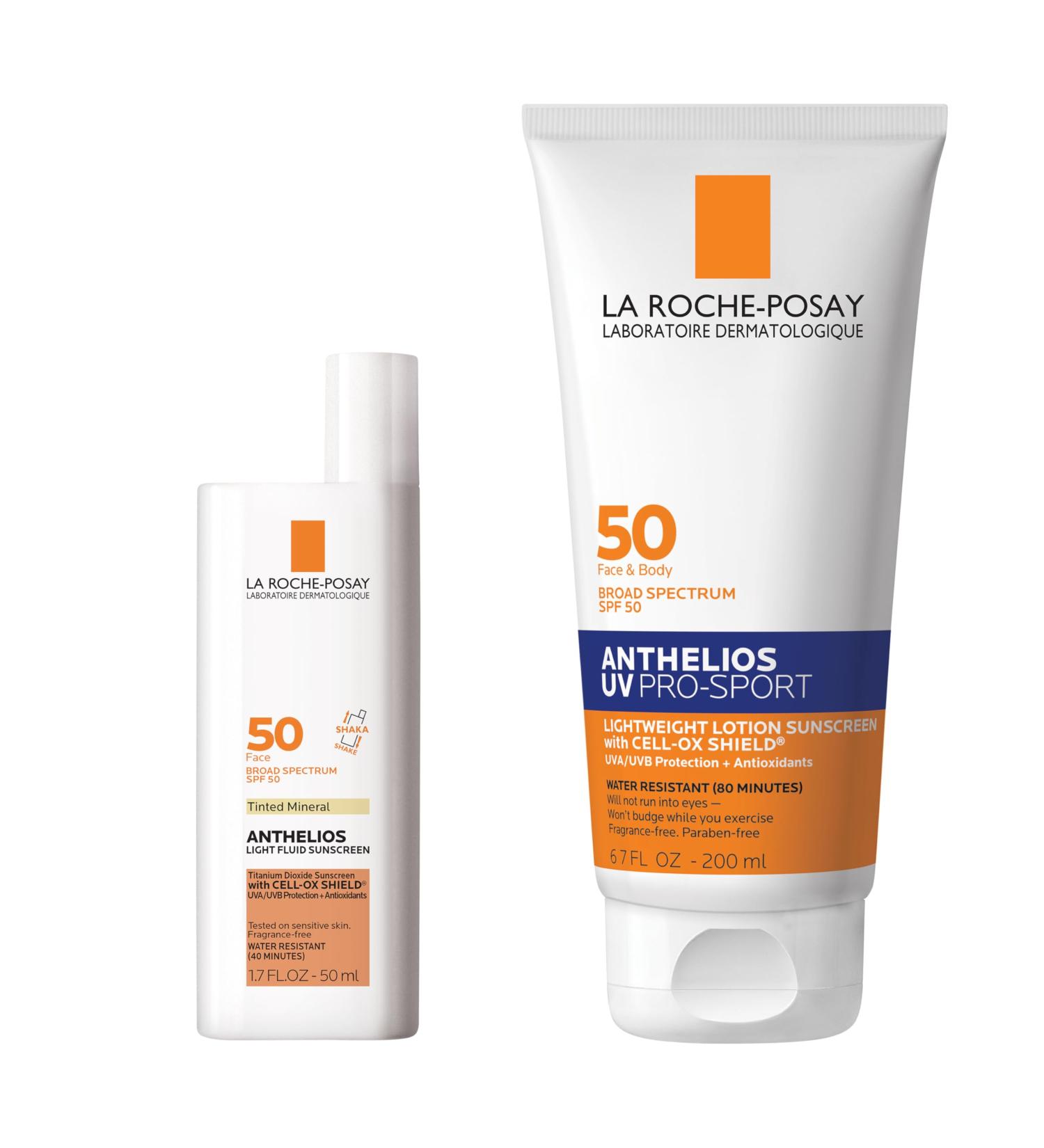 La Roche-Posay Anthelios Sunscreen SPF 40 Ultra-Light Fluid Broad Spectrum SPF 40 Face Sunscreen with Titanium Dioxide Mineral Lightweight & Fast-Absorbing Oil-Free Matte Finish Tinted with UV Pro Sport Sunscreen - Buy Online on GoSupps.com