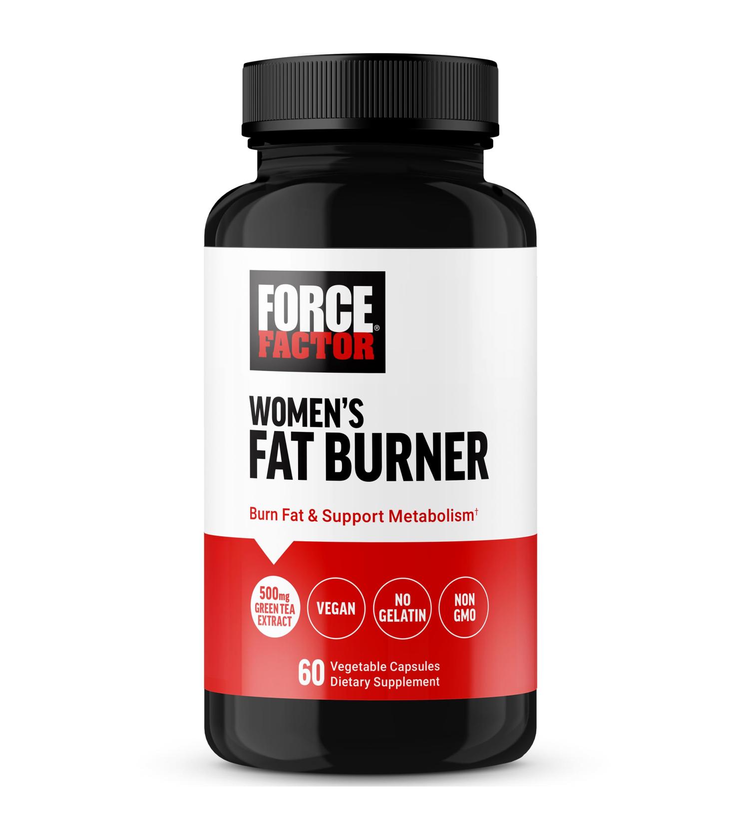 Force Factor Women s Fat Burner Metabolism Booster and Weight-Loss Supplement Support Green Tea Fat Burner Weight-Loss Pills to Help with Energy Diet and Exercise Vegan Non-GMO 60 Capsules 60 Count (Pack of 1) - Buy Online on GoSupps.com