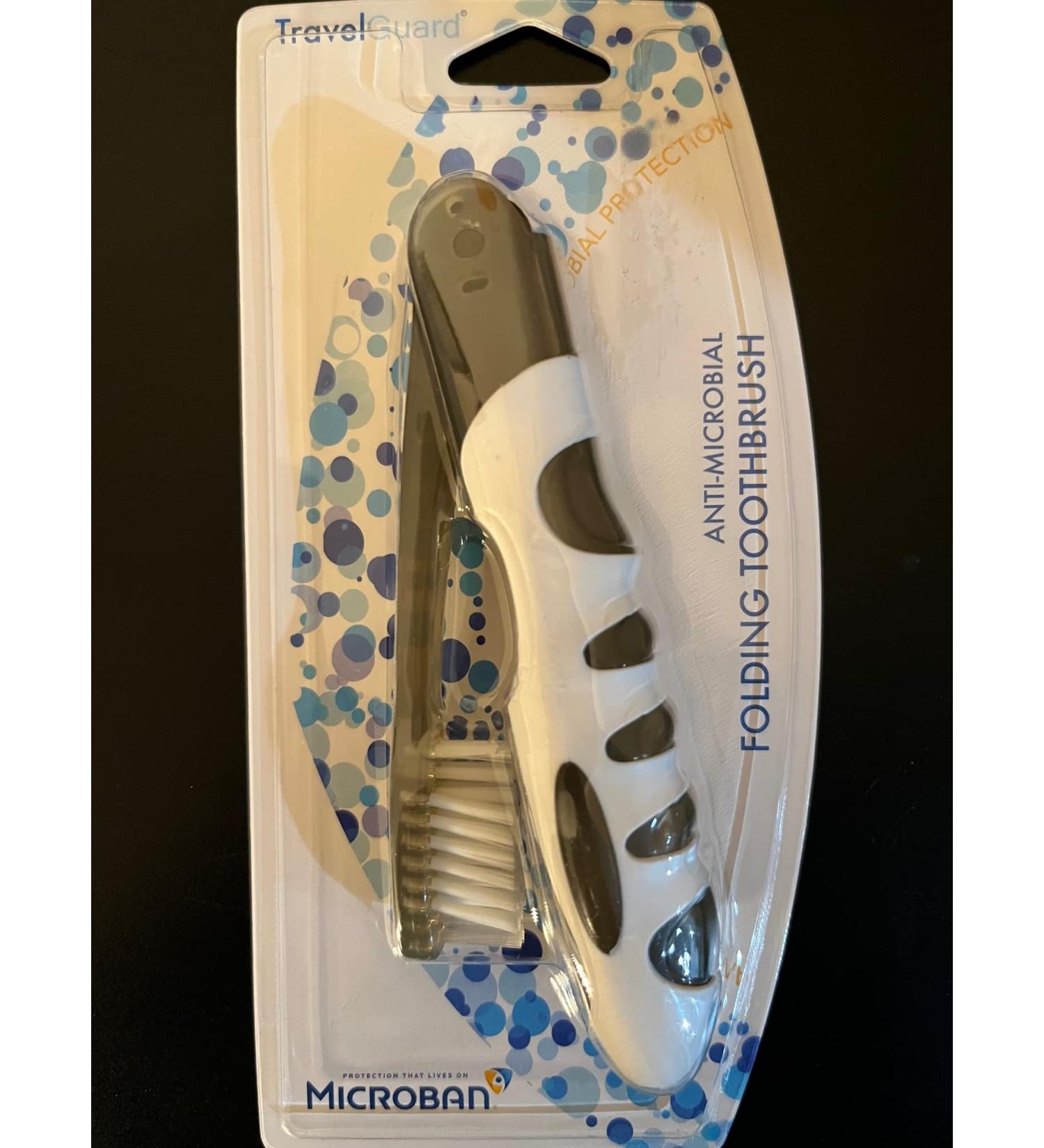 Sprayco Microban Travel Toothbrush - Antibacterial Protection - 1 Count - Buy Online on GoSupps.com