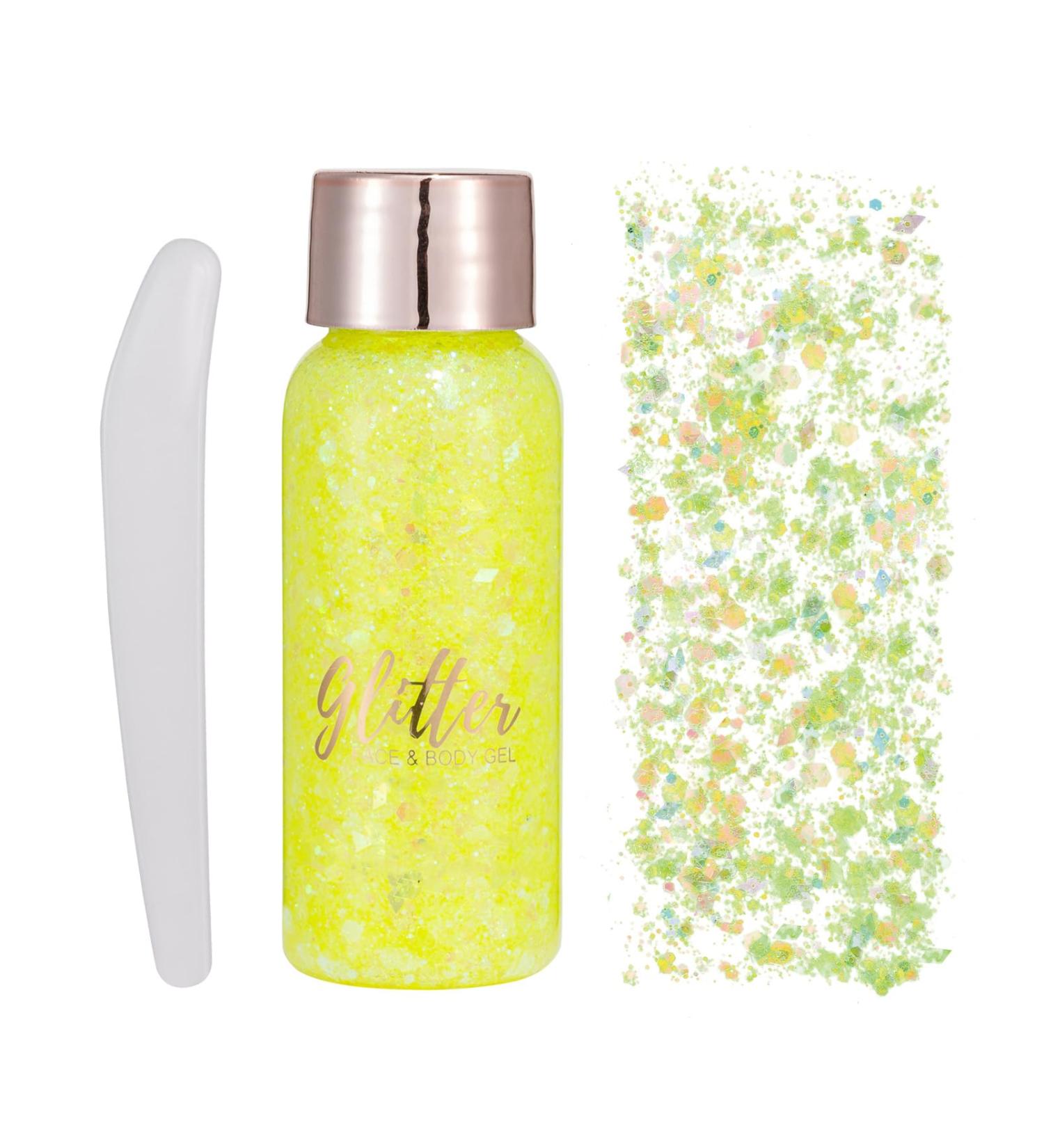  EONFAVE EONFAVE Glitter Gel for Body Face and Hair Liquid Glitter Large Glitter for Body and Hair Clothing Decoration Sequins and Accessories (105# Yellow) - Buy Online on GoSupps.com