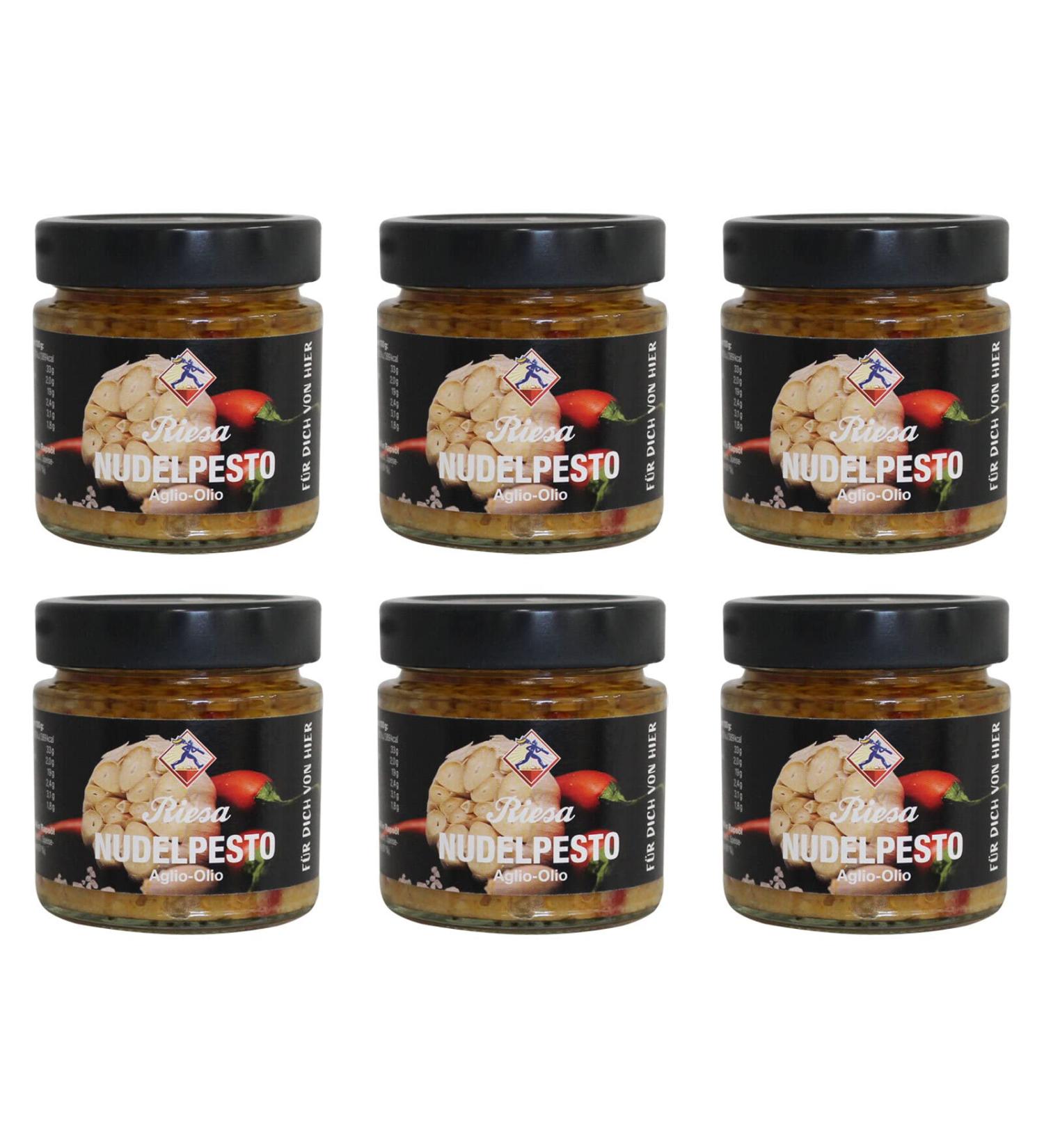 Buy Pack of 6 Riesa Pasta Pesto Aglio Olio (6 x 190g) - Authentic Italian Flavor | Fast International Shipping - Buy Online on GoSupps.com