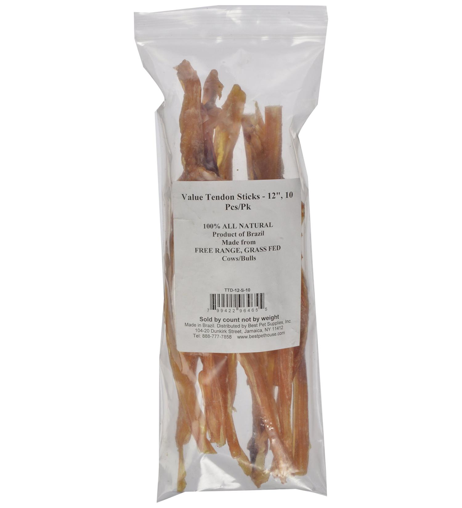 Best Pet Supplies 10-Piece Value Tendon Treat Stick 12-Inch - Buy Online on GoSupps.com