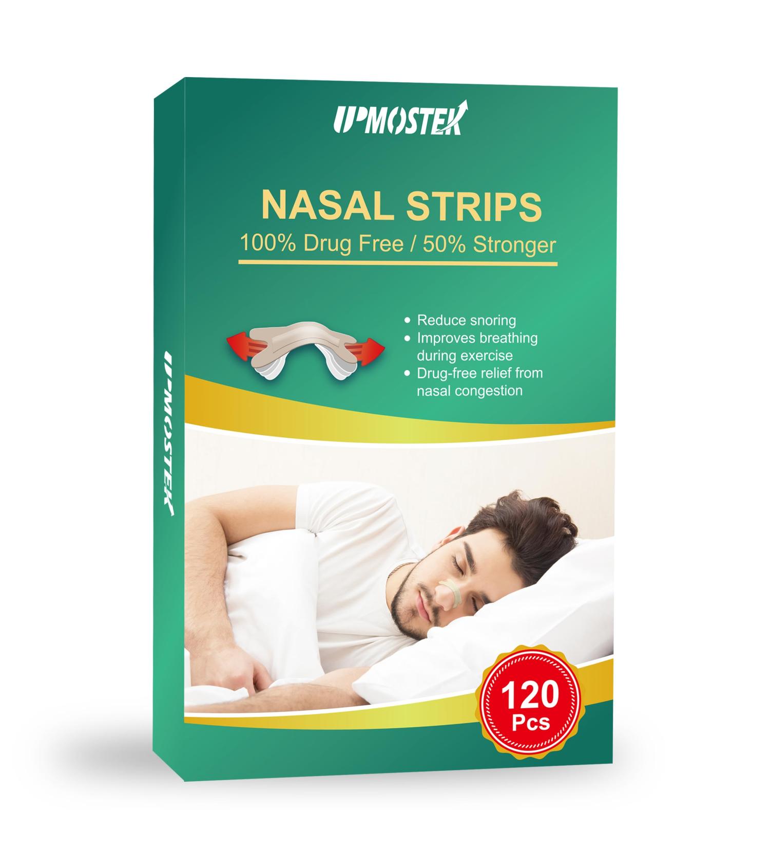 120 Extra Strength Nasal Strips for Snoring - Men Women - Relieve Nasal Congestion - Anti Snoring - Tan - 66mm x 19mm - Buy Online on GoSupps.com