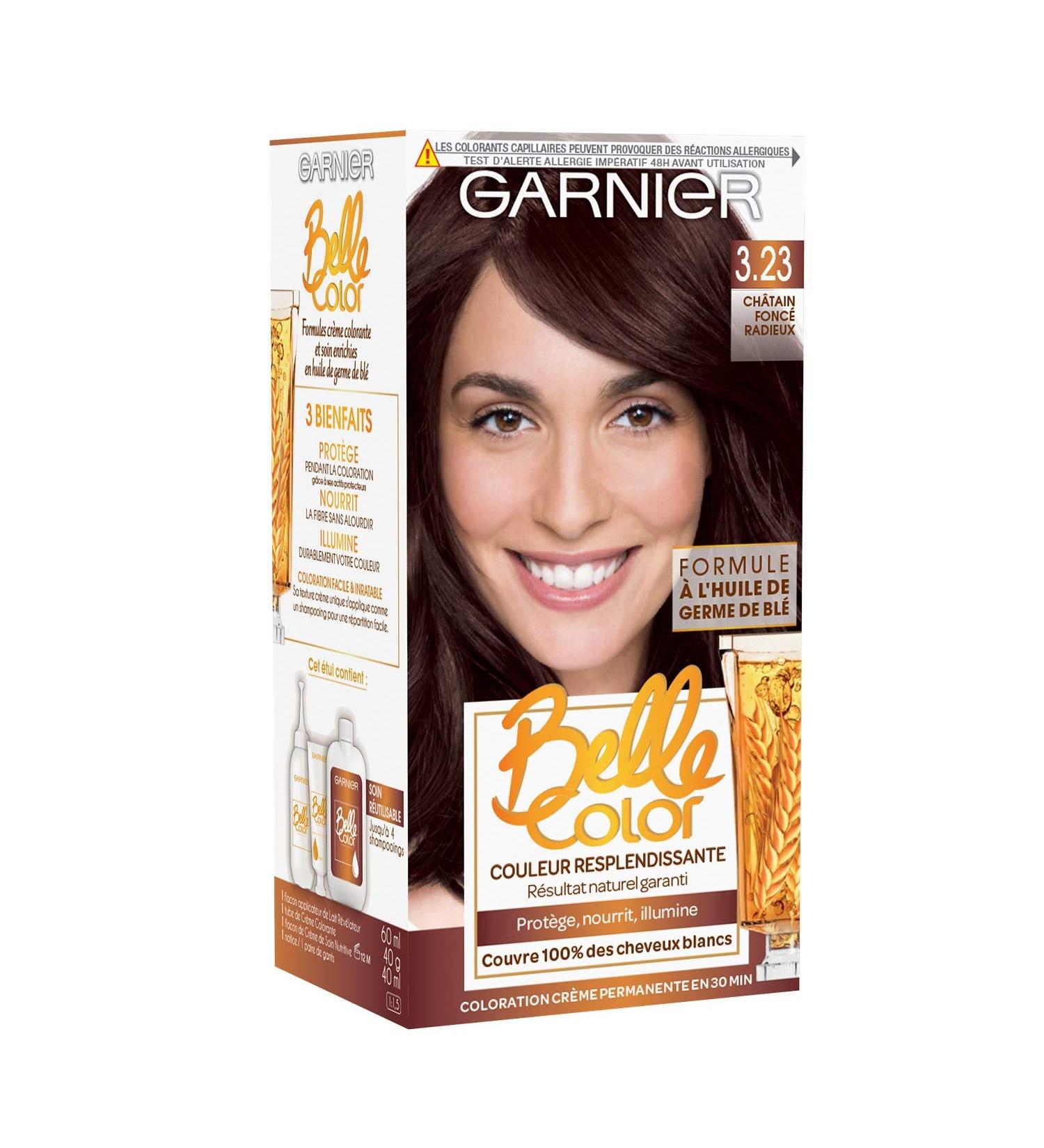 Garnier Belle Color Terre de Soleil 3.23 Permanent Hair Color Dark Brown - Pack of 2 - Buy Online on GoSupps.com
