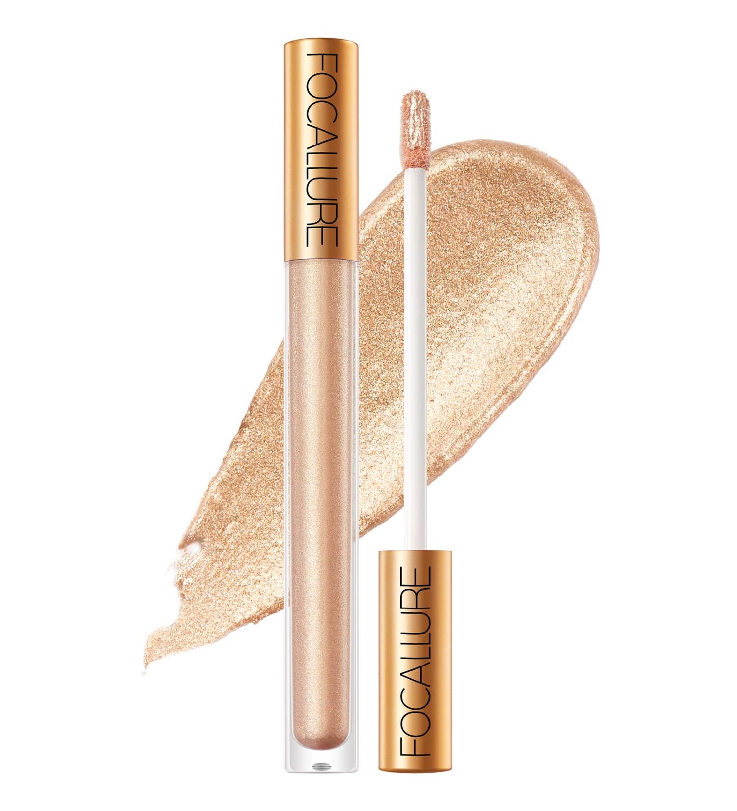 FOCALLURE Metallic Chameleon Liquid Lipstick - Diamond Glitter Lip Gloss for Costume, Cosplay, Rave - Shimmery Finish, Intense Pigment, Long-Lasting - 12 AMBER - Buy Online on GoSupps.com