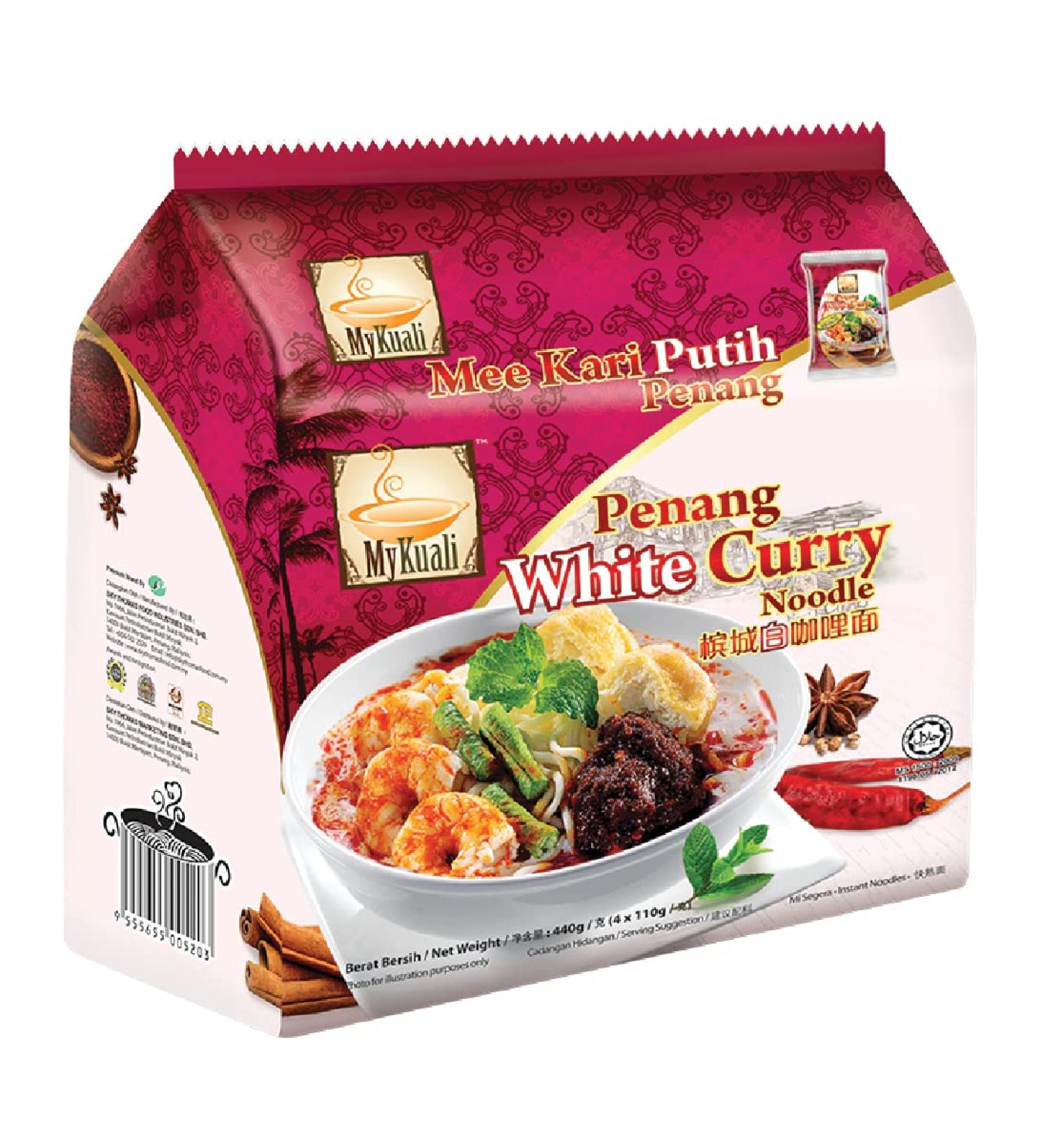 MyKuali Penang White Curry Noodle 4x110g - Buy Online on GoSupps.com