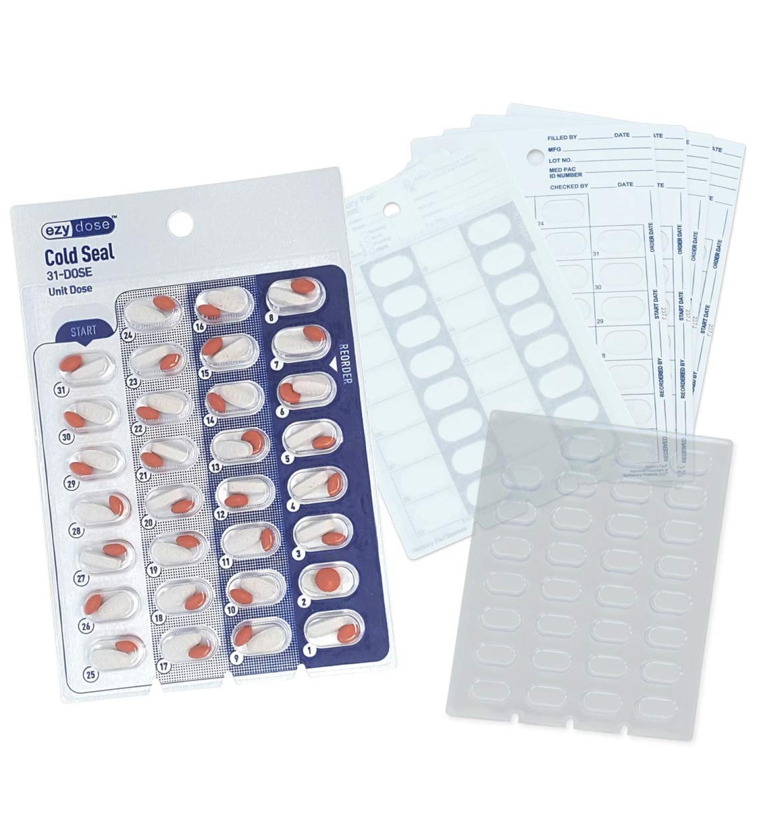 6 Pack Refill Set for Monthly Medication Cold Seal Blister Packs - Buy Online on GoSupps.com