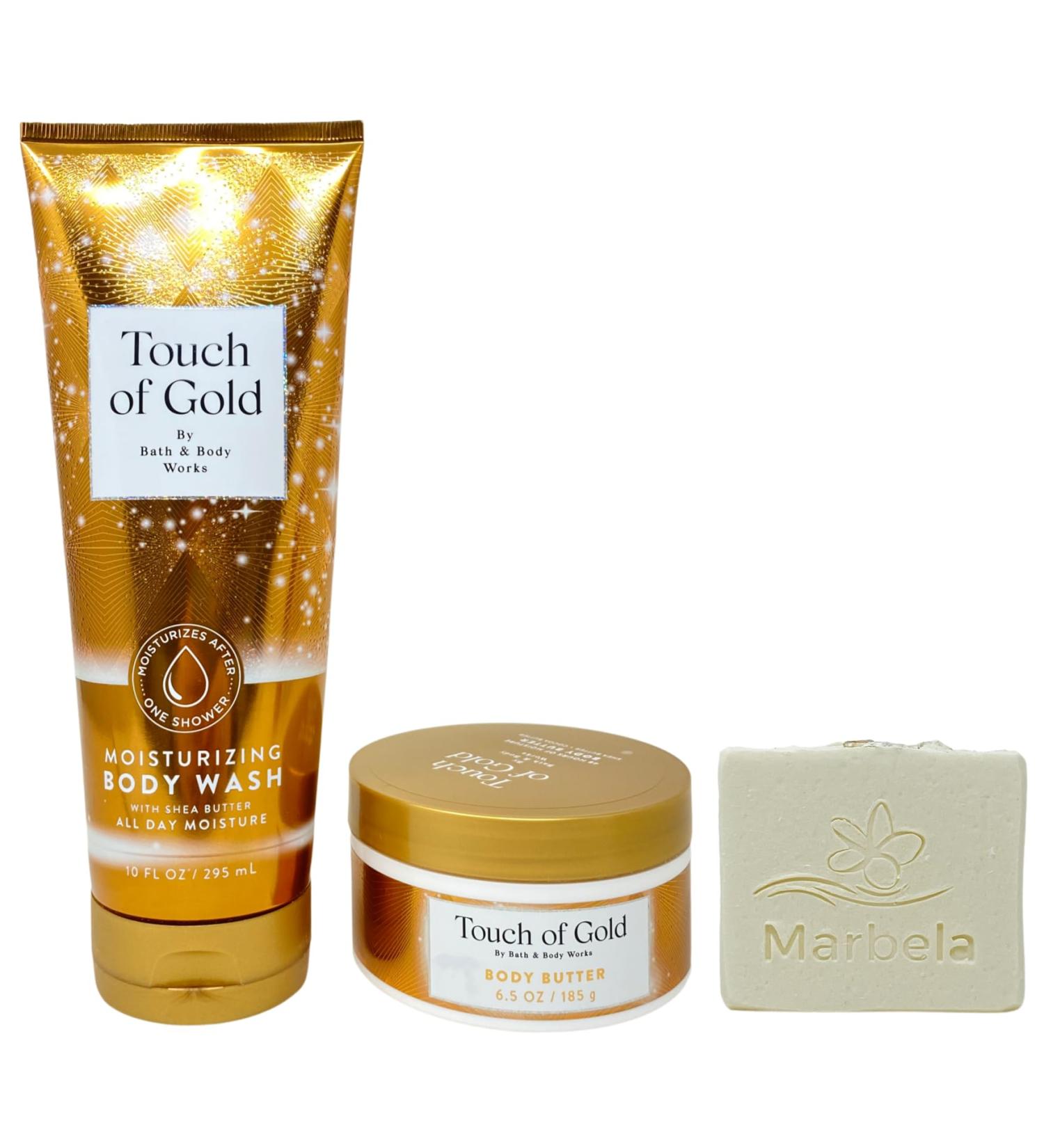 Bath & Body Works Touch of Gold Moisturizing Body Wash and Body Butter with a Natural Oats Bar - Buy Online on GoSupps.com