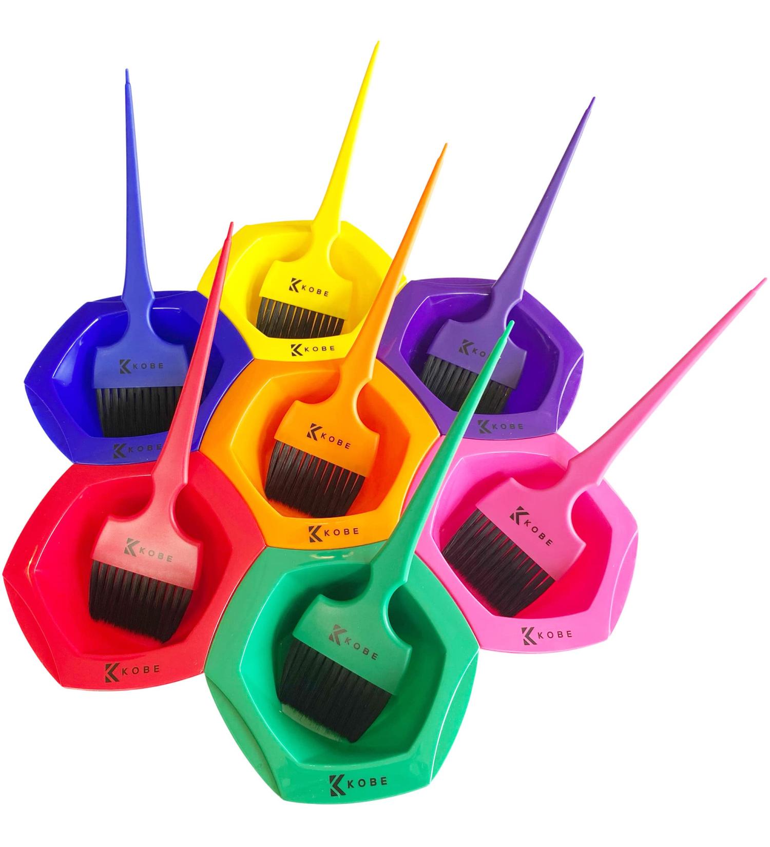 Kobe Professional 14-Piece Rainbow Hair Dye/Tinting Bowl and Brush Set for Professional and Home Use - Buy Online on GoSupps.com