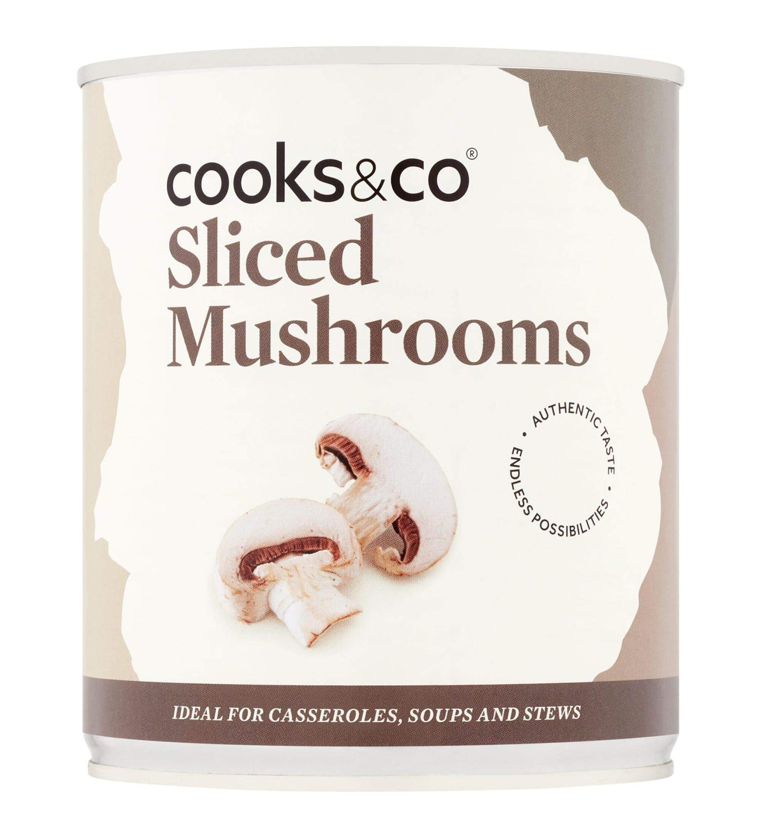 Cooks & Co Sliced Mushrooms - 1x800g