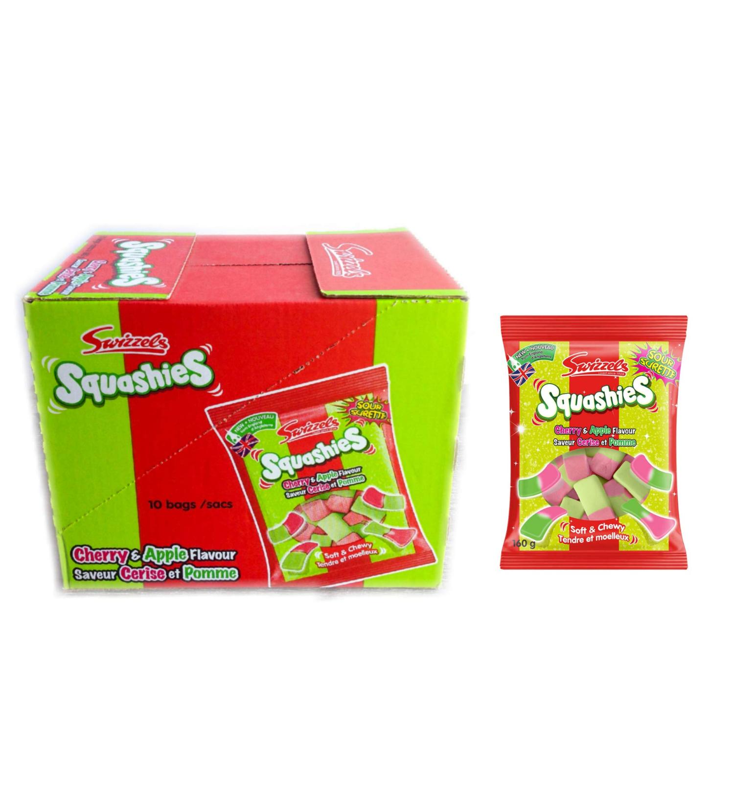Swizzels Squashies- Cherry & Apple Flavour -10 Bags (160 Grams /Bag) - Buy Online on GoSupps.com