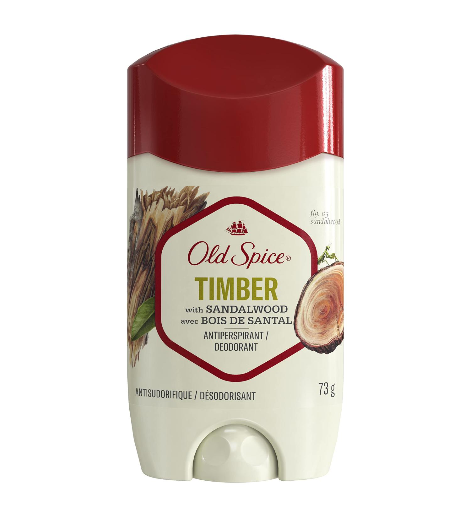 Old Spice Men's Antiperspirant & Deodorant Timber with Sandalwood 73g Timber with Sandalwood 1 count (Pack of 1) - Buy Online on GoSupps.com