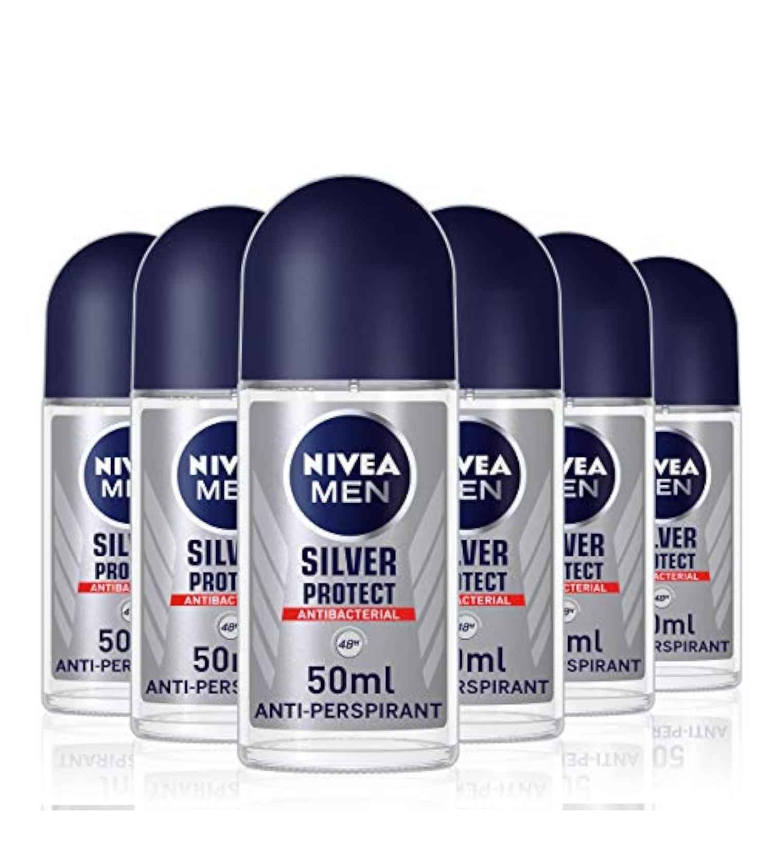 Nivea Silver Protect Anti-Perspirant Roll-On Deodorant Pack of 6 50ml