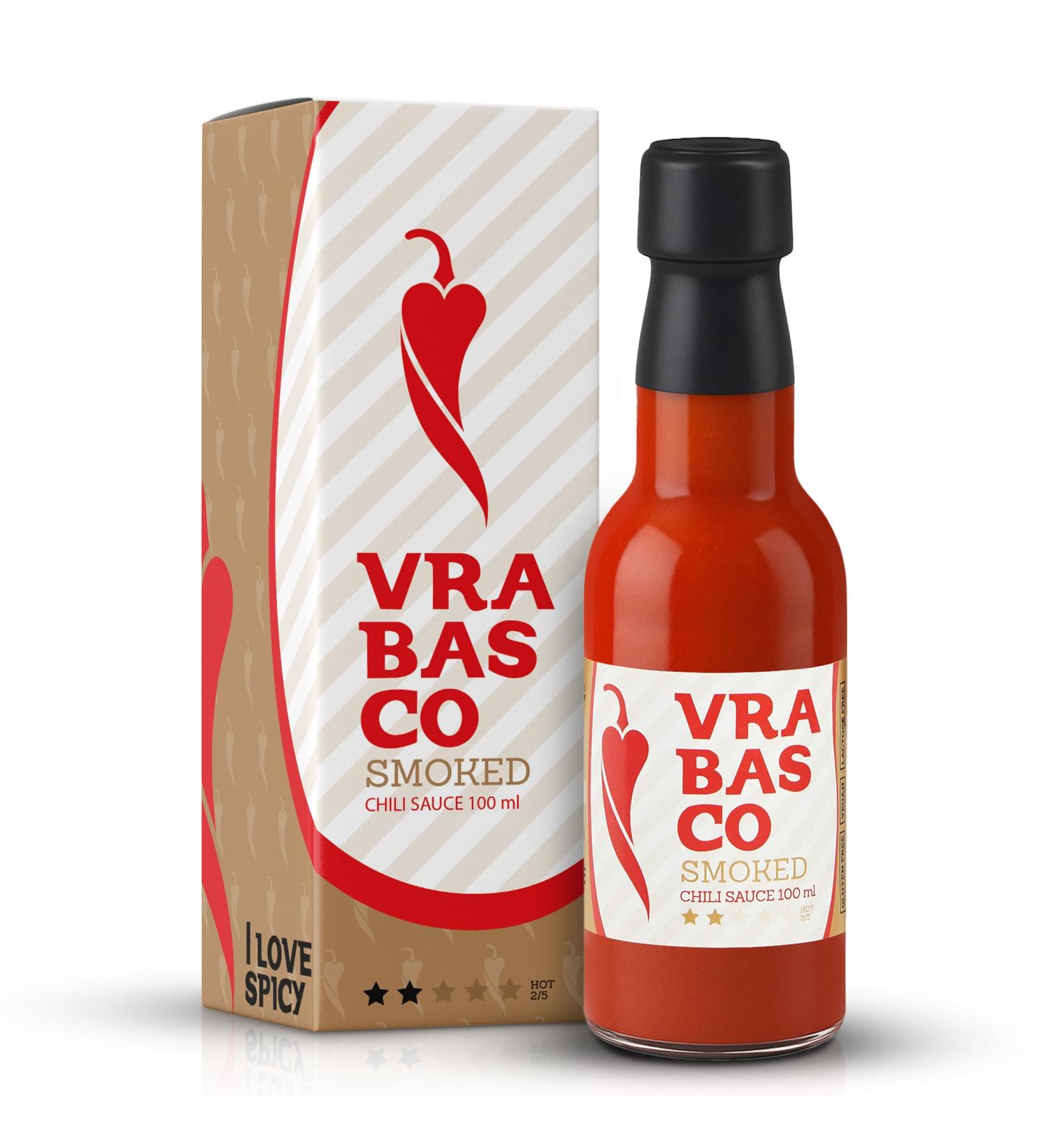 I LOVE SPICY Vrabasco Smoked - Fermented Hot Sauce (100ml) - 80% Chili Peppers - Croatian Craft - For Foodies & Smoked Flavors Lovers - Buy Online on GoSupps.com