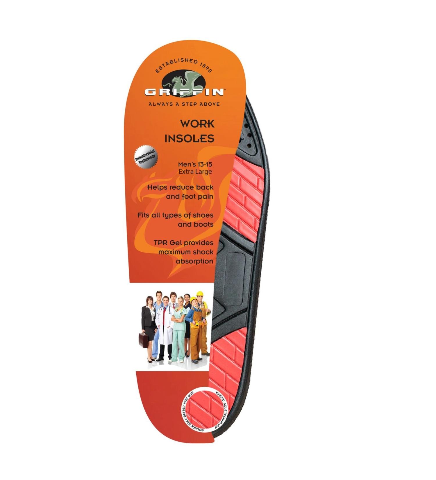 Griffin Work Insole Extra Large - Comfortable Durable & Perfect for International Shipping - Buy Online on GoSupps.com