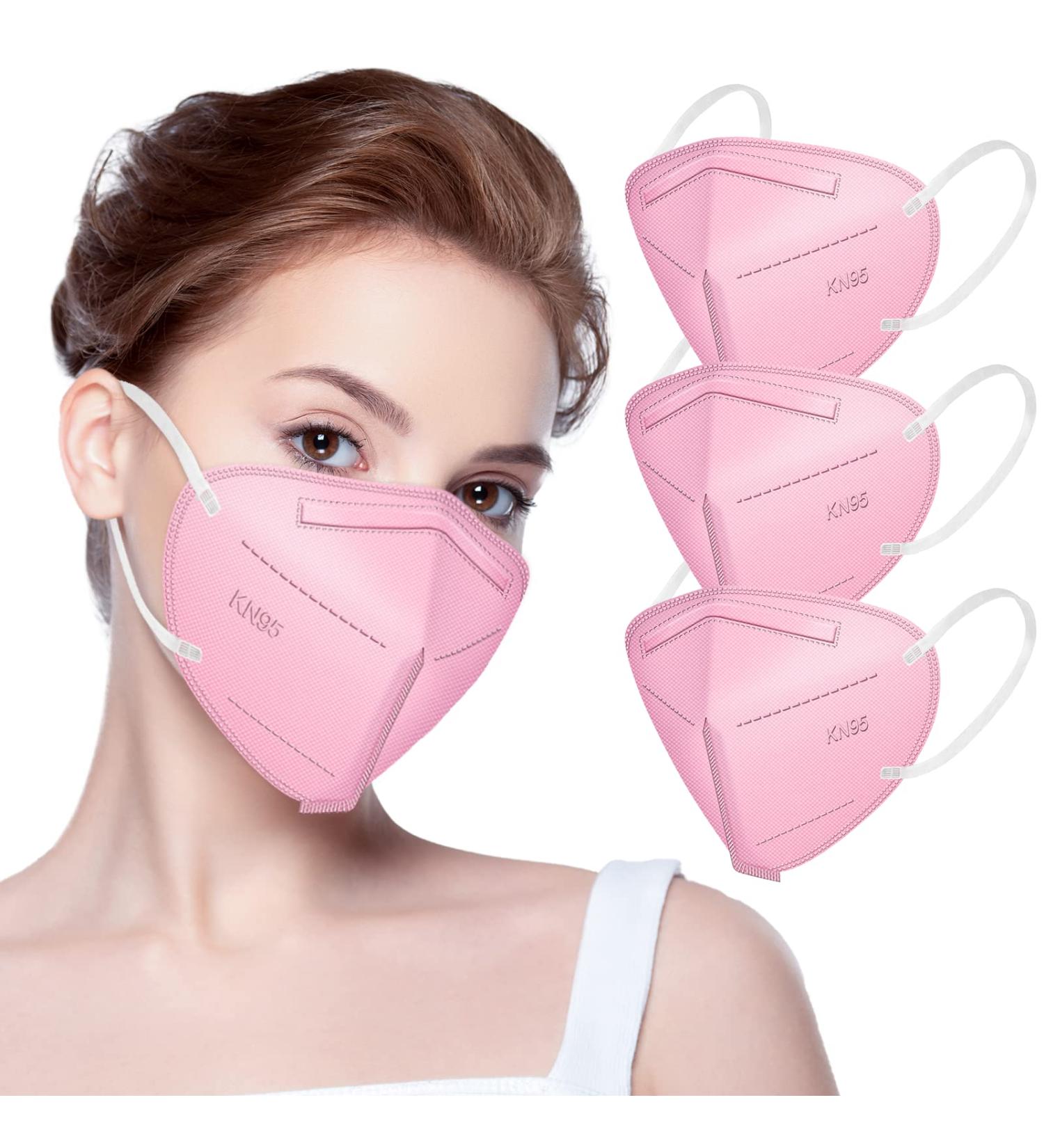 Eventronic KN95 Face Masks 30 Pack - Pink Daily Protective Masks for Outdoor & Home Use - Buy Online on GoSupps.com