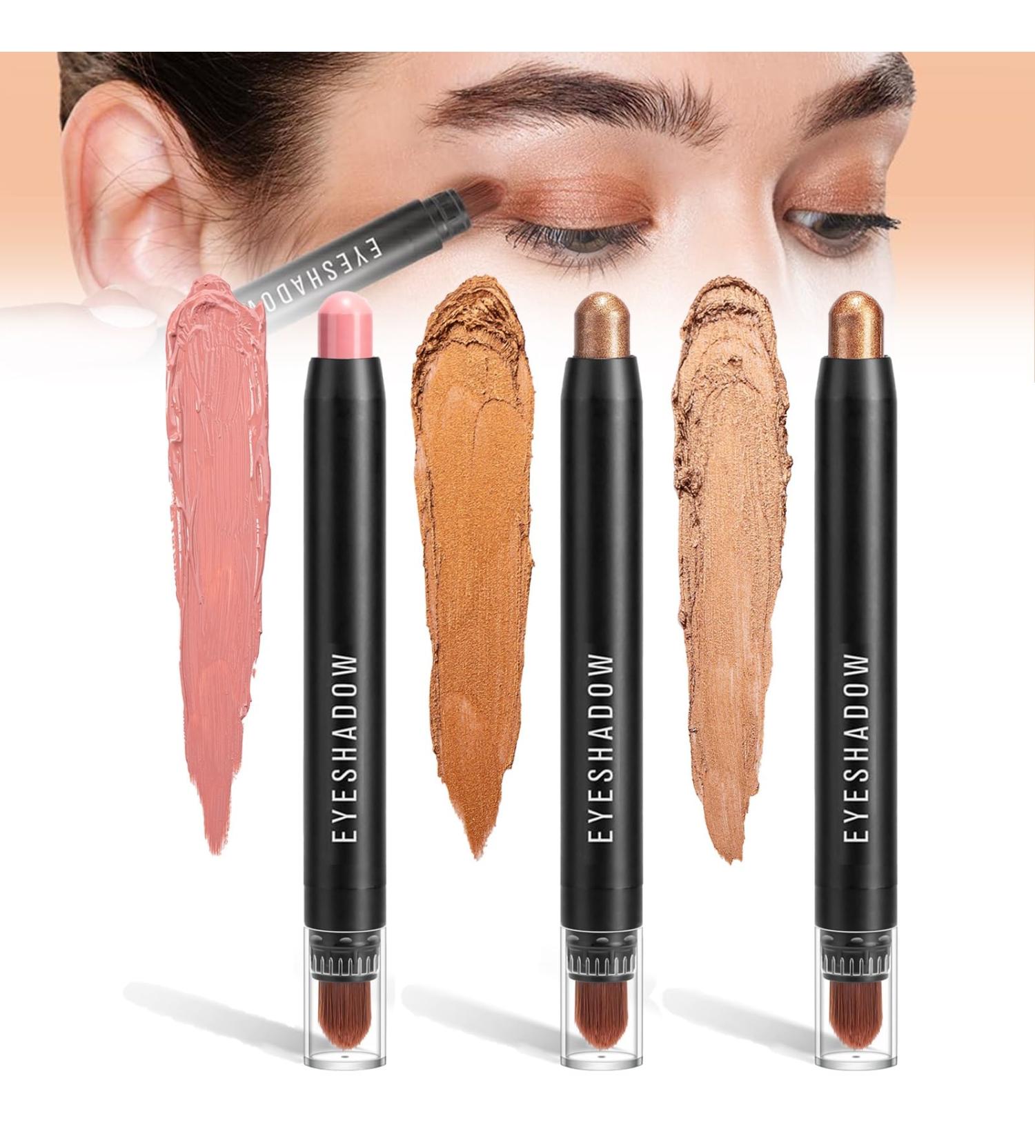 3PCS Eyeshadow Stick Set 2024 New Waterproof Eyeshadow Pen Eyeshadow Shimmer Stick Long Lasting Eye Shadow Stick Make Up Eyeshadow Matte Cream Eyeshadow Stick(Colourful-C) - Buy Online on GoSupps.com
