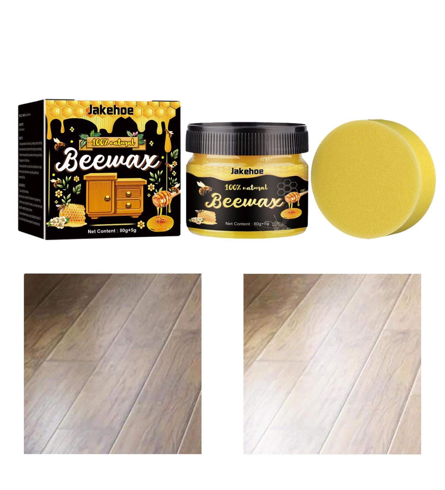 Wood Wax Polish - 80g Natural Seasoning Beeswax Wood Polish & Conditioner | Flexible Beeswax Furniture Polish Restorer Furniture Cleaner and Polish for Wood Doors Chairs Floors Welts - Buy Online on GoSupps.com