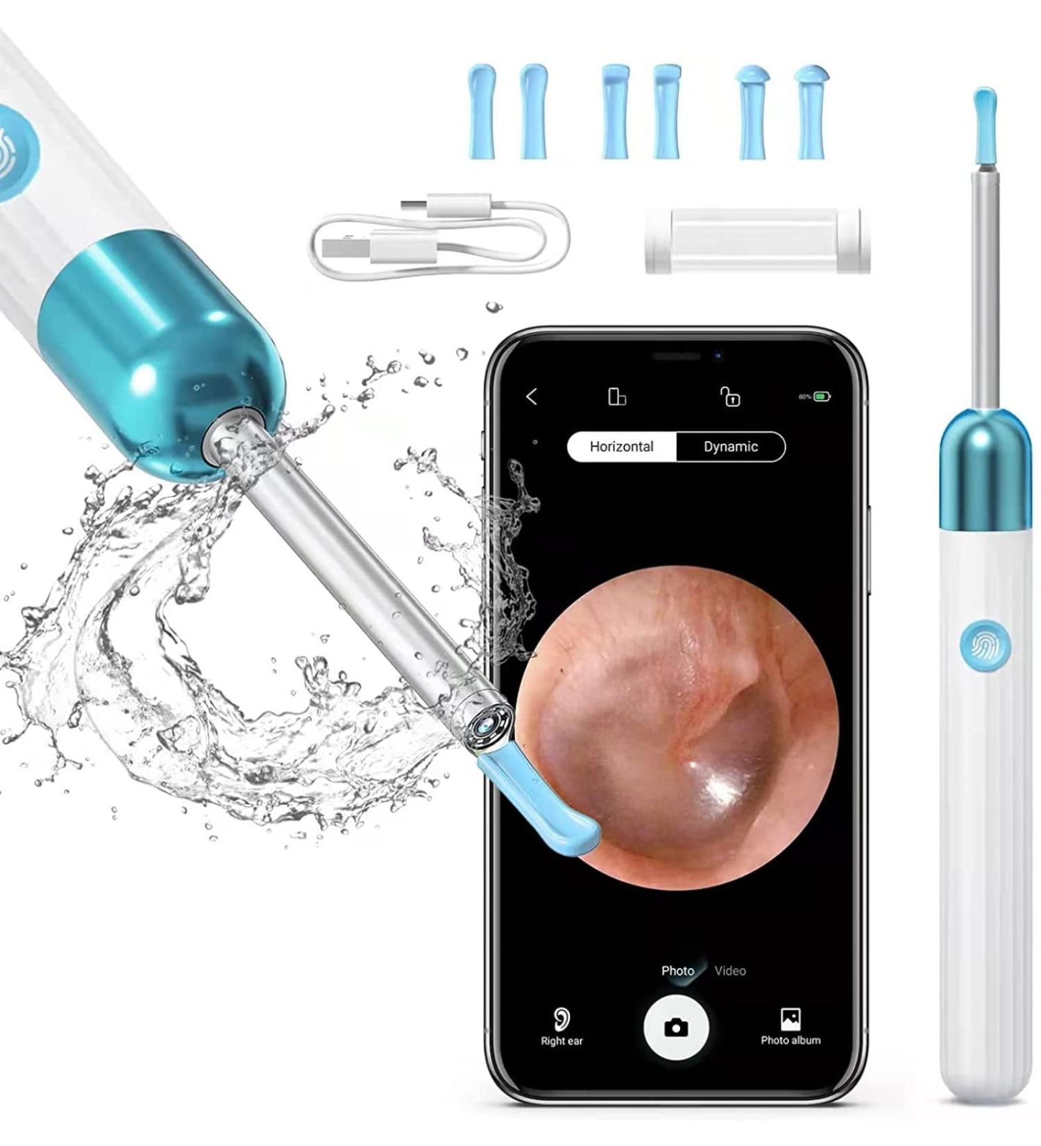 QDCFY Otoscope Ear Camera - 1080P HD 3.5mm Ear Cleaning Tool for iOS & Android Smartphones - White - Buy Online on GoSupps.com