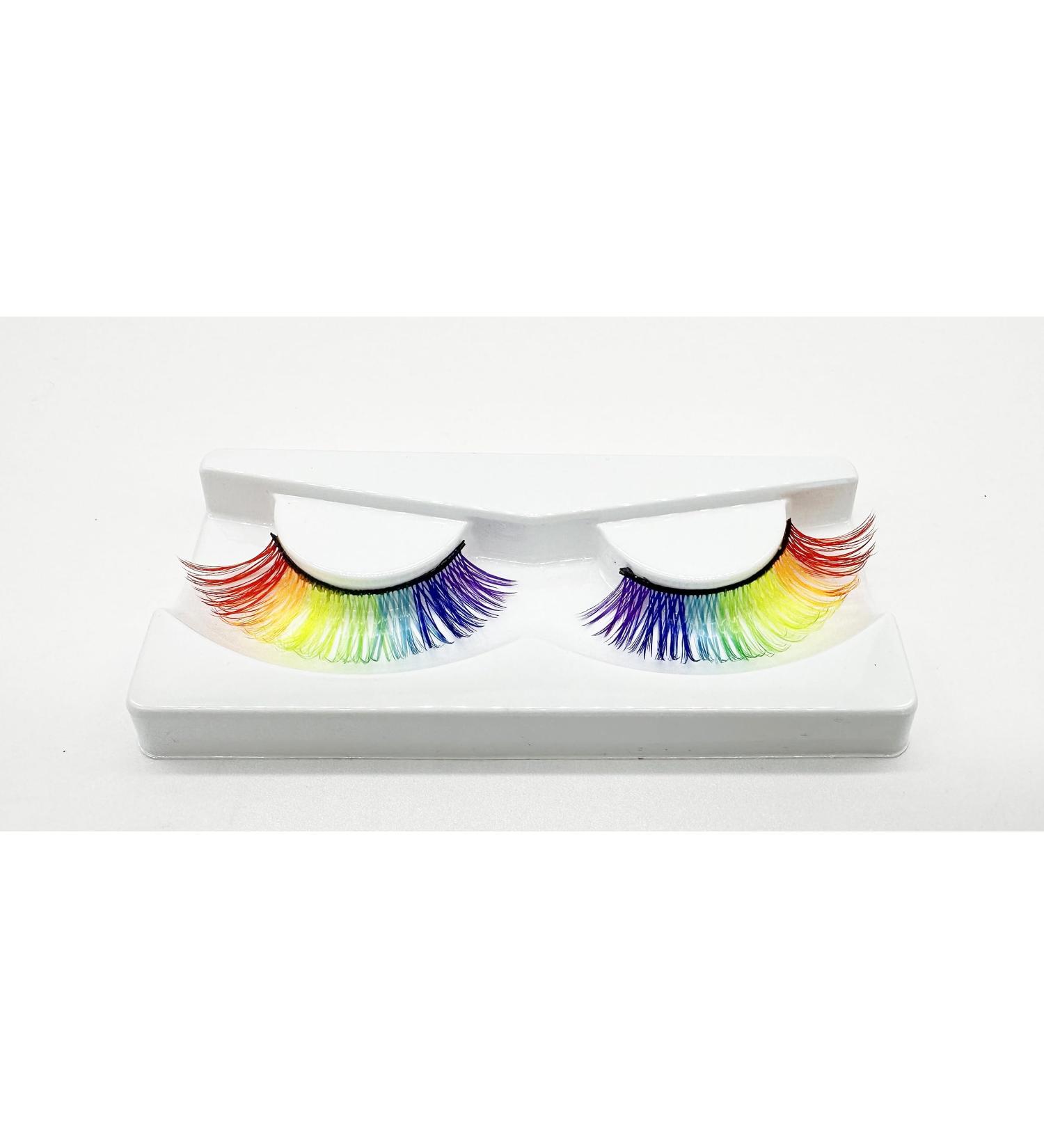 Alluring Synthetic Mink Lashes - Reusable Cat-Eye 3D Rainbow Strip False Eyelashes - Buy Online on GoSupps.com